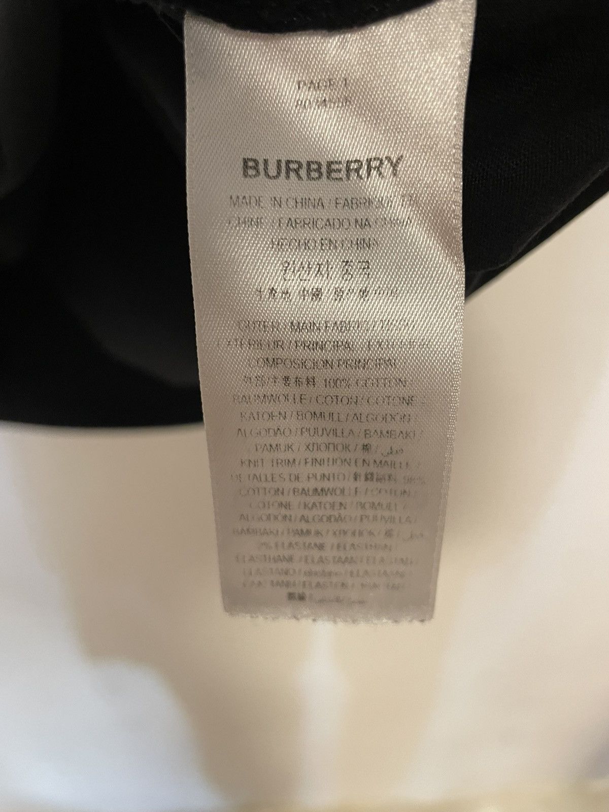 Burberry BURBERRY Logo Cotton T-Shirt Size US L / EU 52-54 / 3 - 3 Thumbnail
