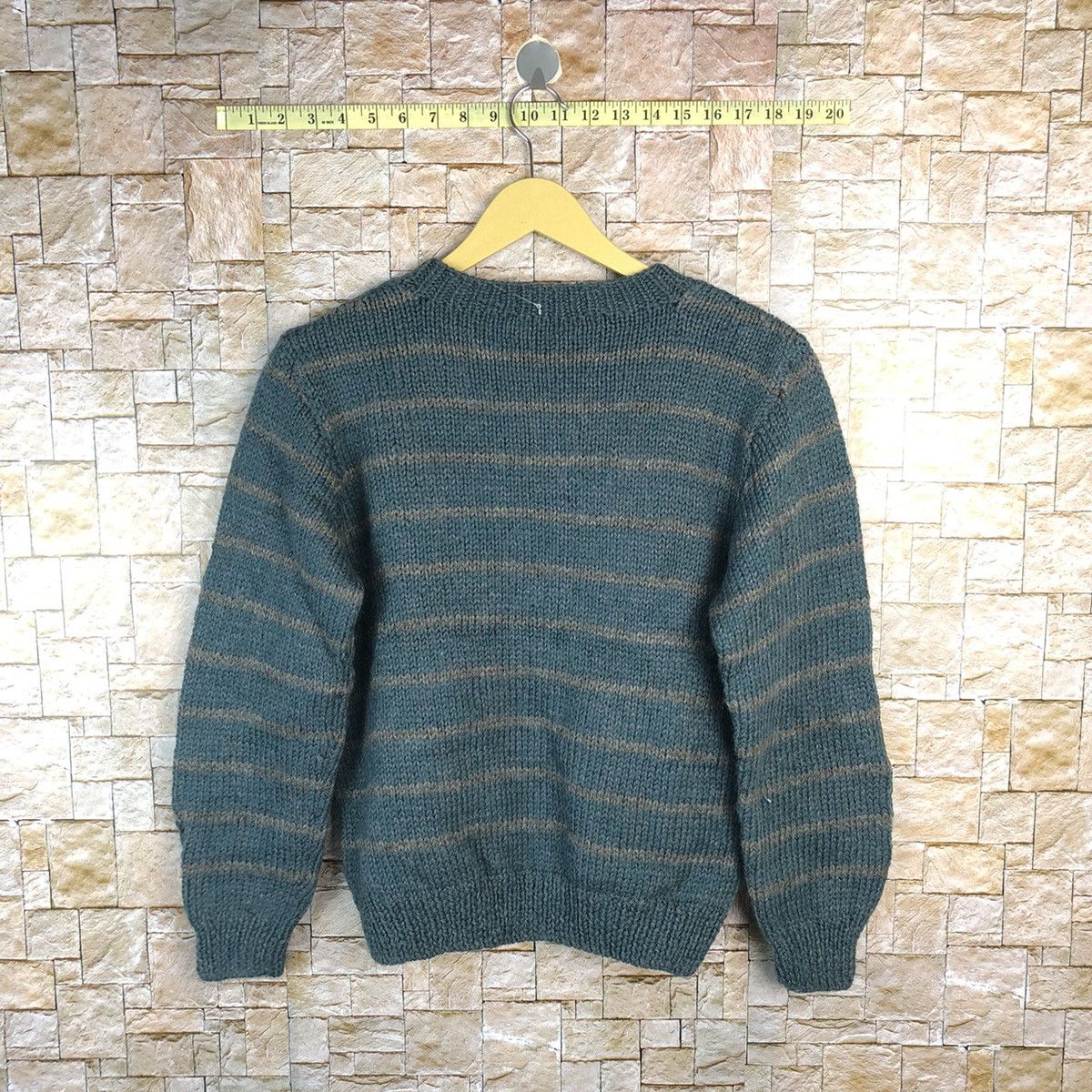 Homespun Knitwear × Japanese Brand × Solid and Striped Japan koala vintage stripe Green Knitwear #A717 Size S / US 4 / IT 40 - 11 Thumbnail