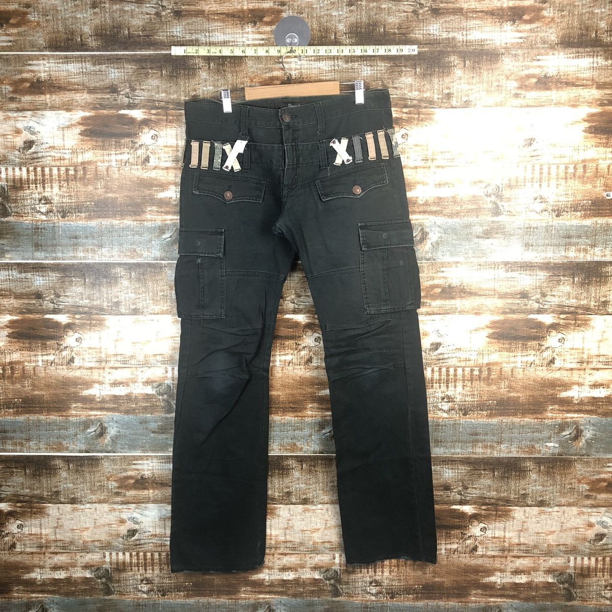 Japanese Brand DL Dominate seditonaries Black Cargo Multipocket Pants #C286 Size US 33 - 1 Thumbnail
