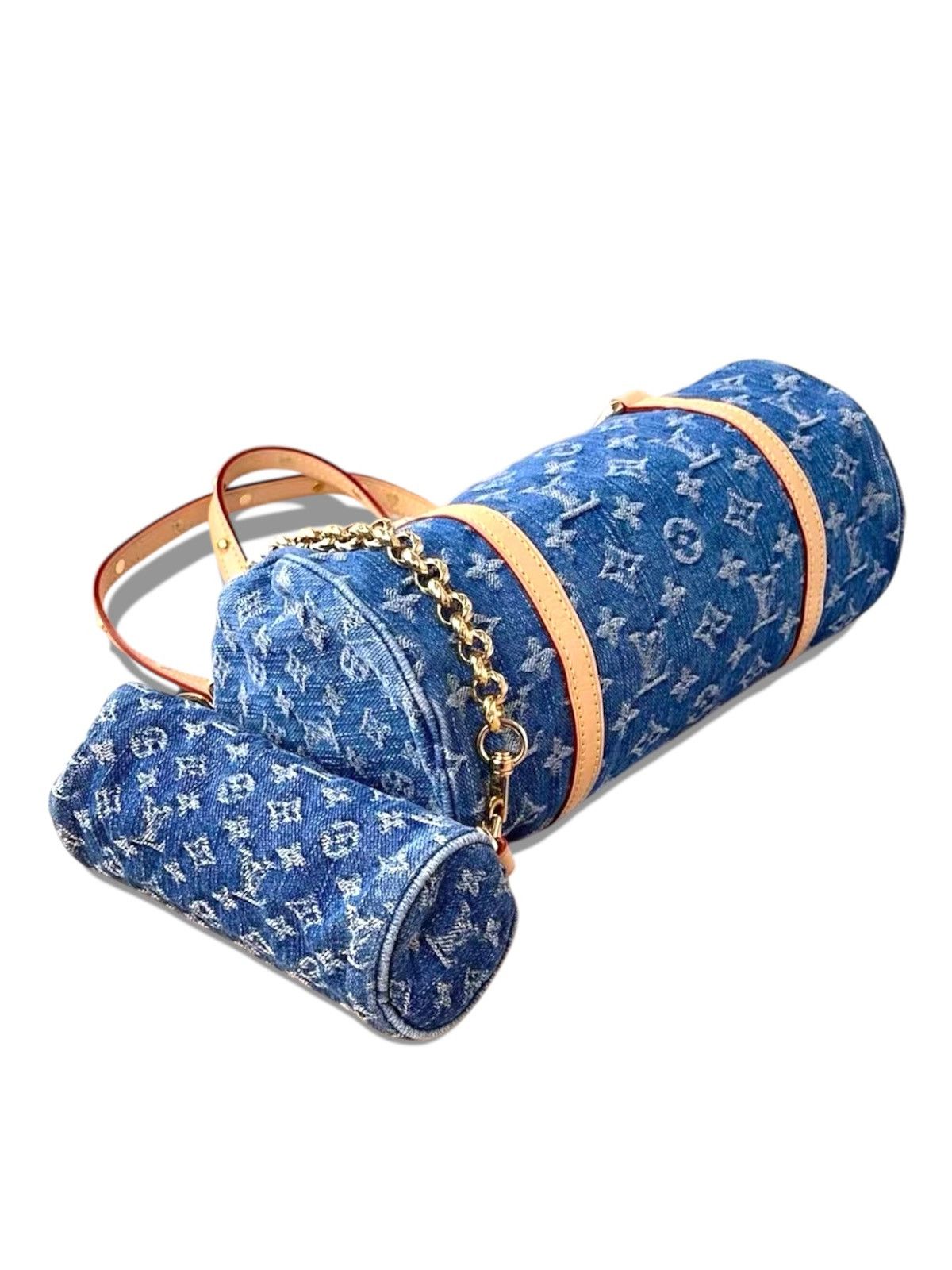 Louis Vuitton Louis Vuitton Papillon handbag Monogram Denim Size ONE SIZE - 2 Thumbnail
