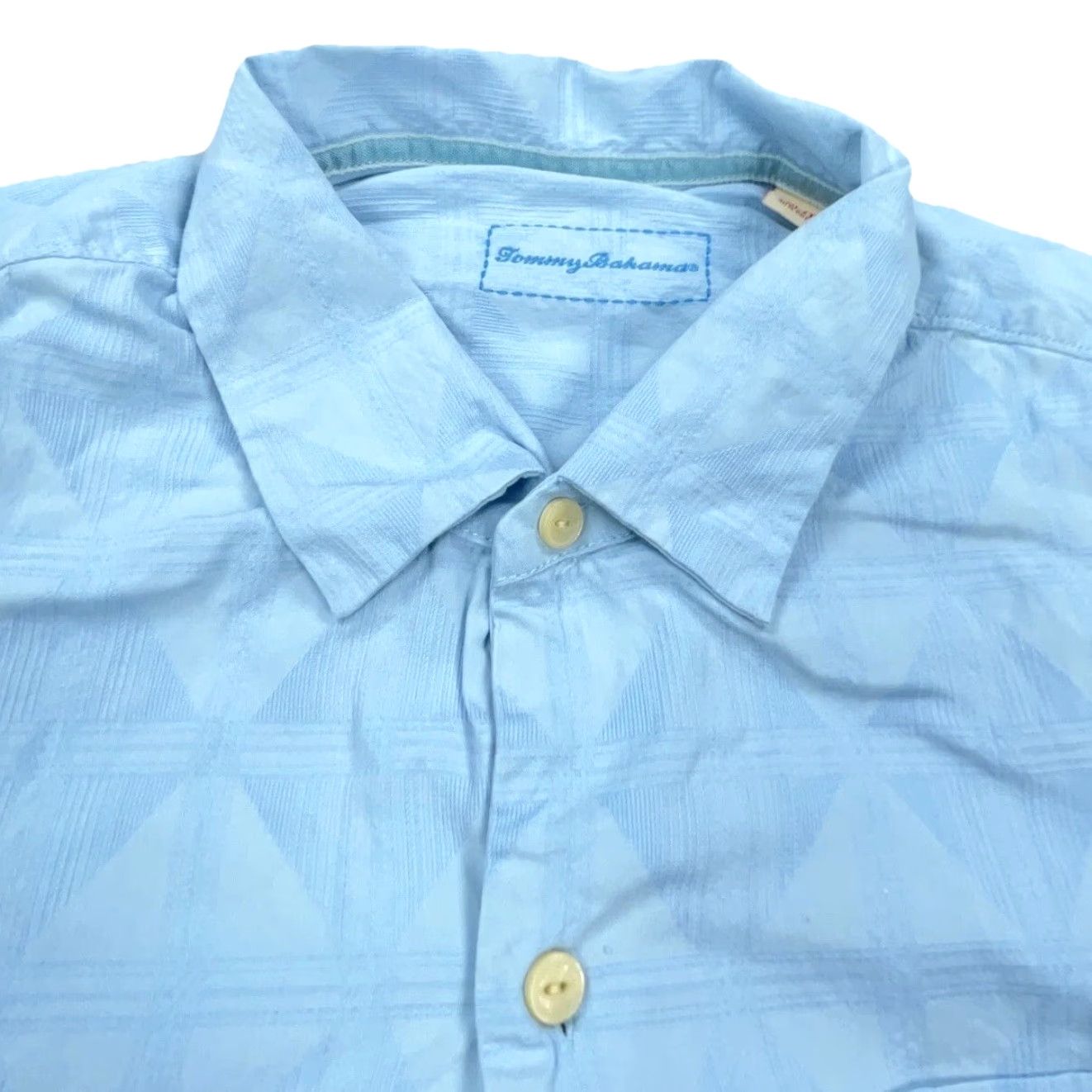 Tommy Bahama VINTAGE Tommy Bahama Shirt Men XL Blue Button Up Silk Hawaiian Camp Hula Pocket Size US XL / EU 56 / 4 - 3 Thumbnail