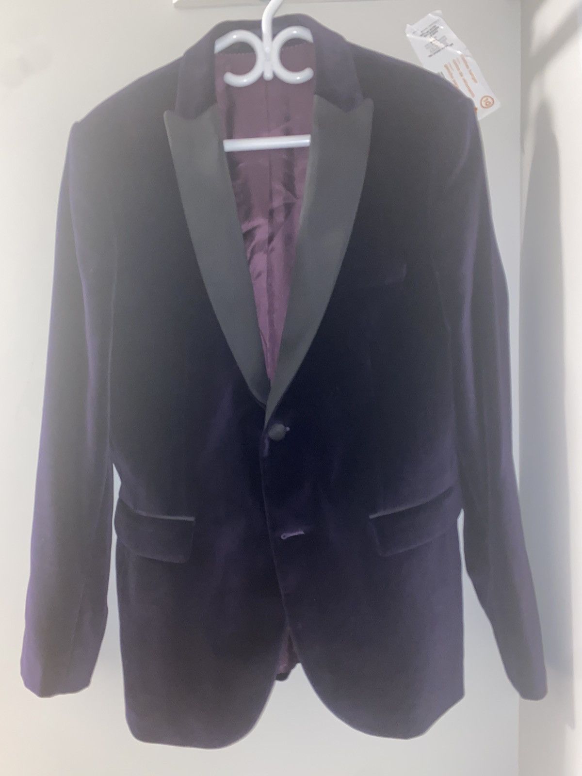 Vintage purple suede blazer Size 44L - 3 Thumbnail