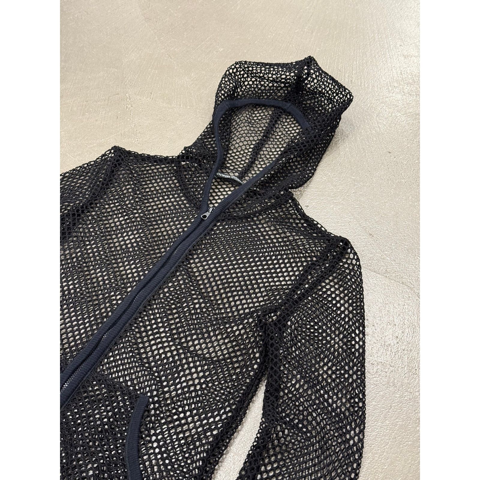 Dolce & Gabbana S/S2003 Dolce & Gabbana fishnet mesh hoodie Size XS / US 0-2 / IT 36-38 - 2 Thumbnail