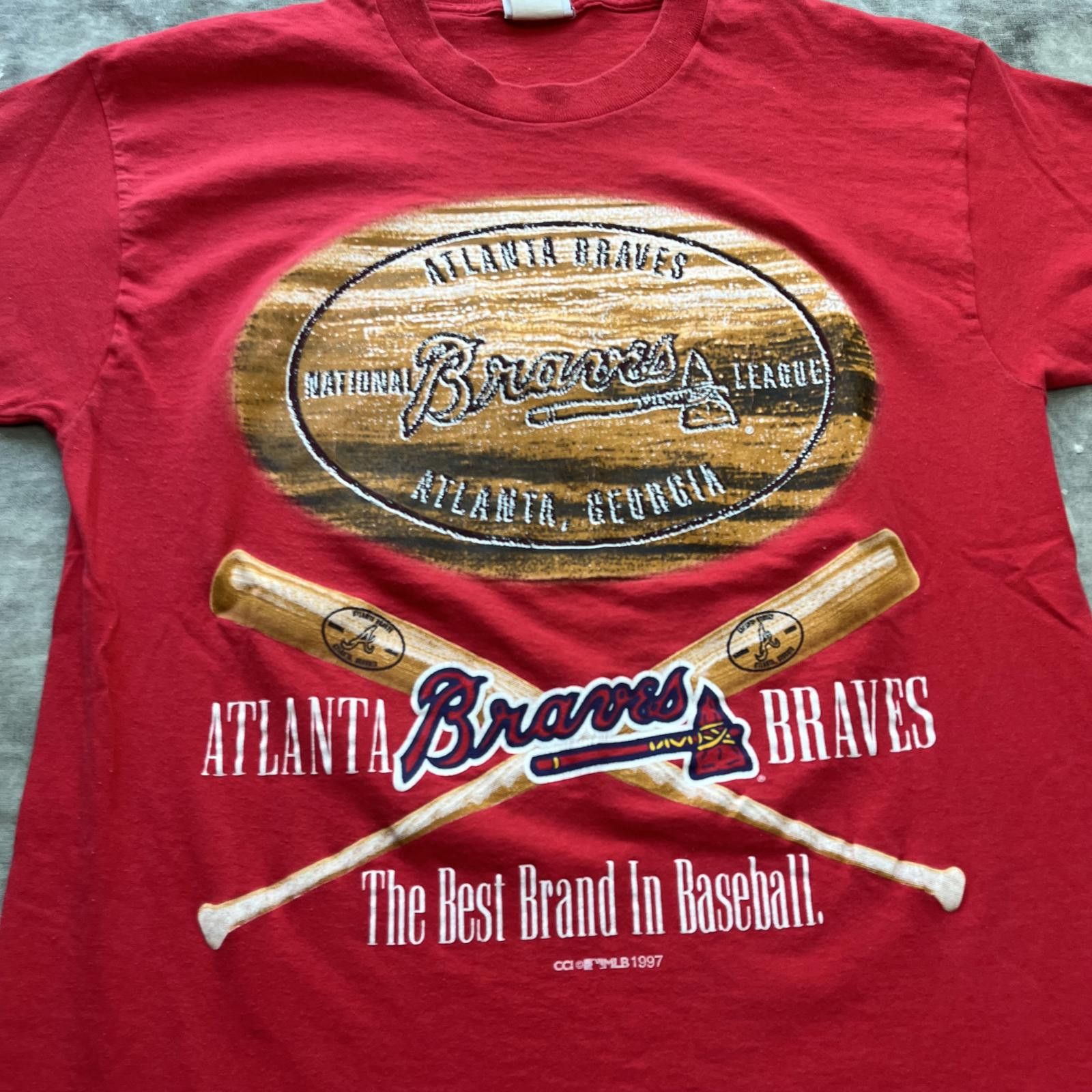 MLB × Vintage Vintage 90s Atlanta Braves Graphic MLB Baseball Shirt Size US L / EU 52-54 / 3 - 2 Thumbnail