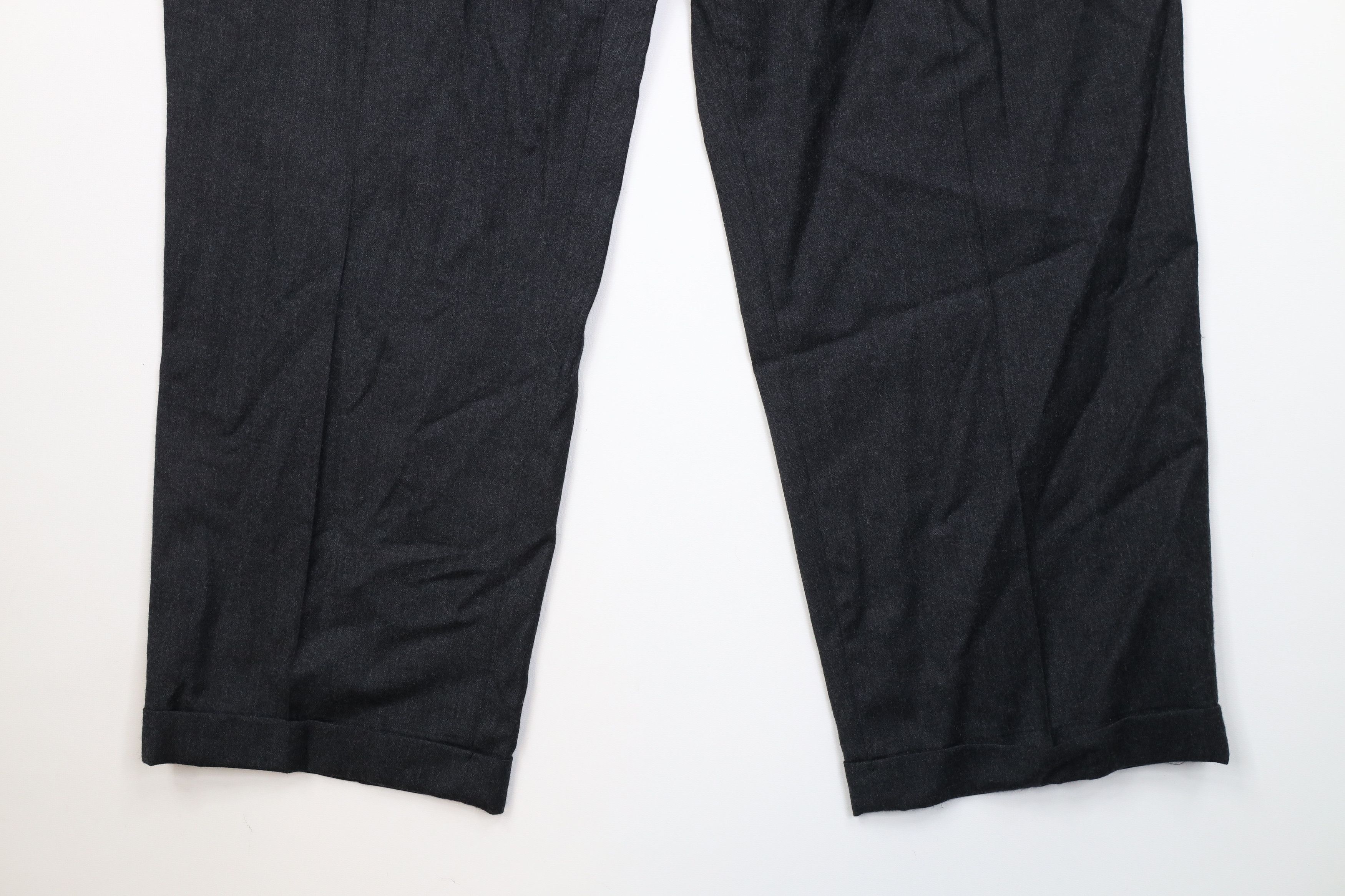 Lands' End Vintage 90s Lands End Wide Leg Chino Pants Charcoal Gray USA Size US 38 / EU 54 - 4 Thumbnail