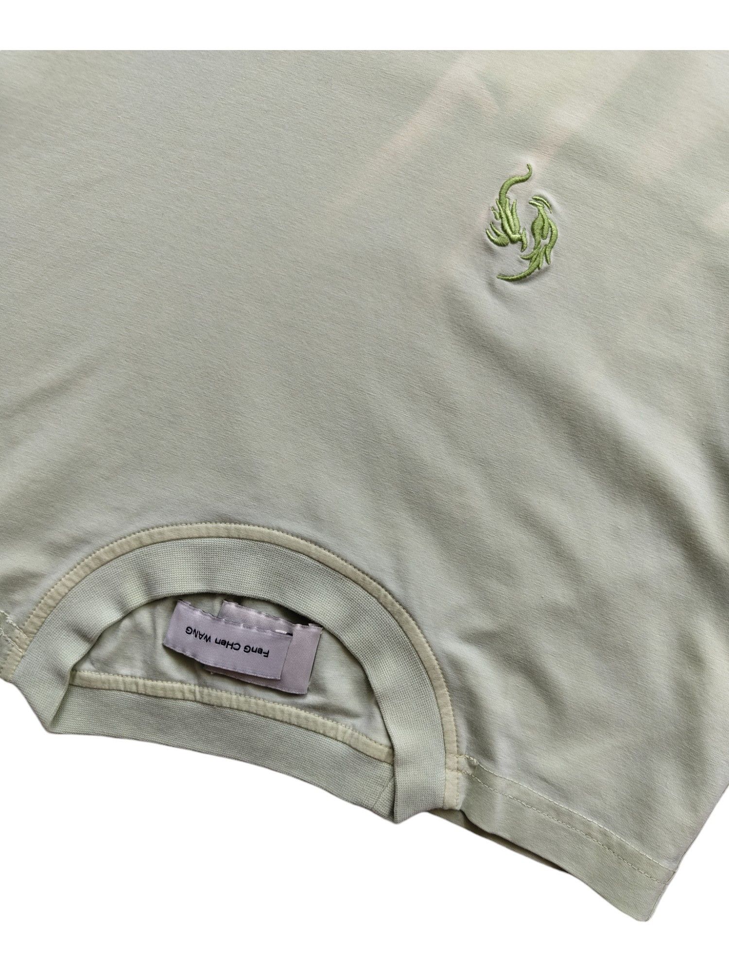 Feng Chen Wang Light Lime Tee With Tie Dye Effect Size S / US 4 / IT 40 - 4 Thumbnail