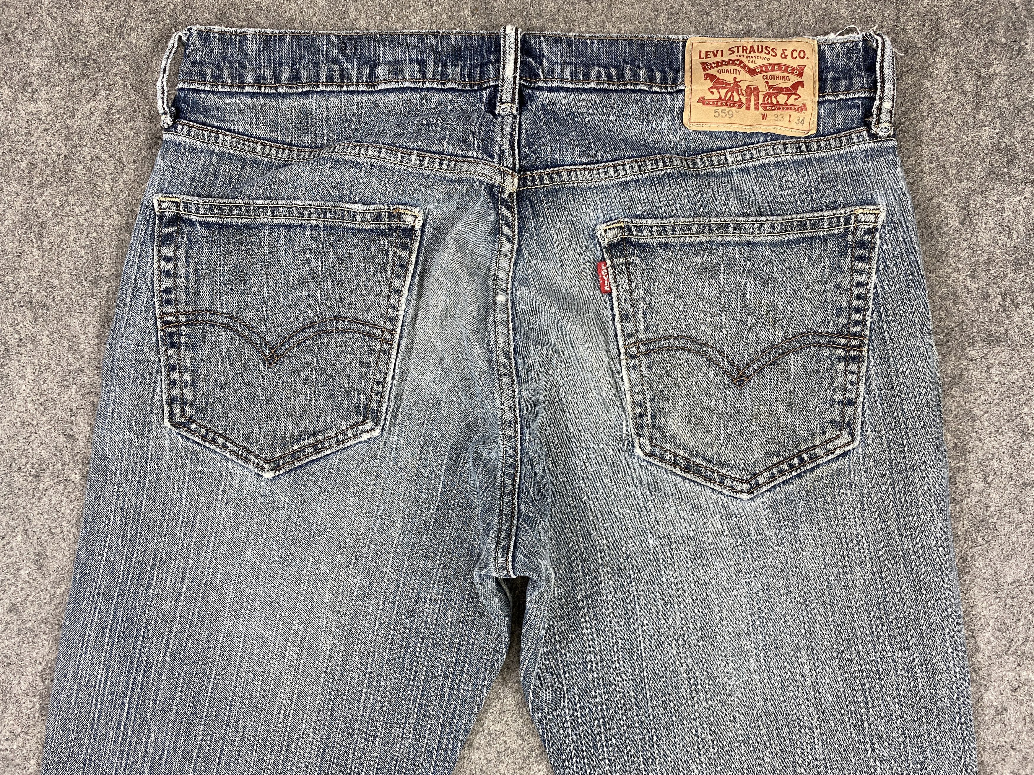 Levi's Distressed Grey Vintage Levi's 559 34x34.5 Denim -JN2063 Size US 34 / EU 50 - 4 Thumbnail