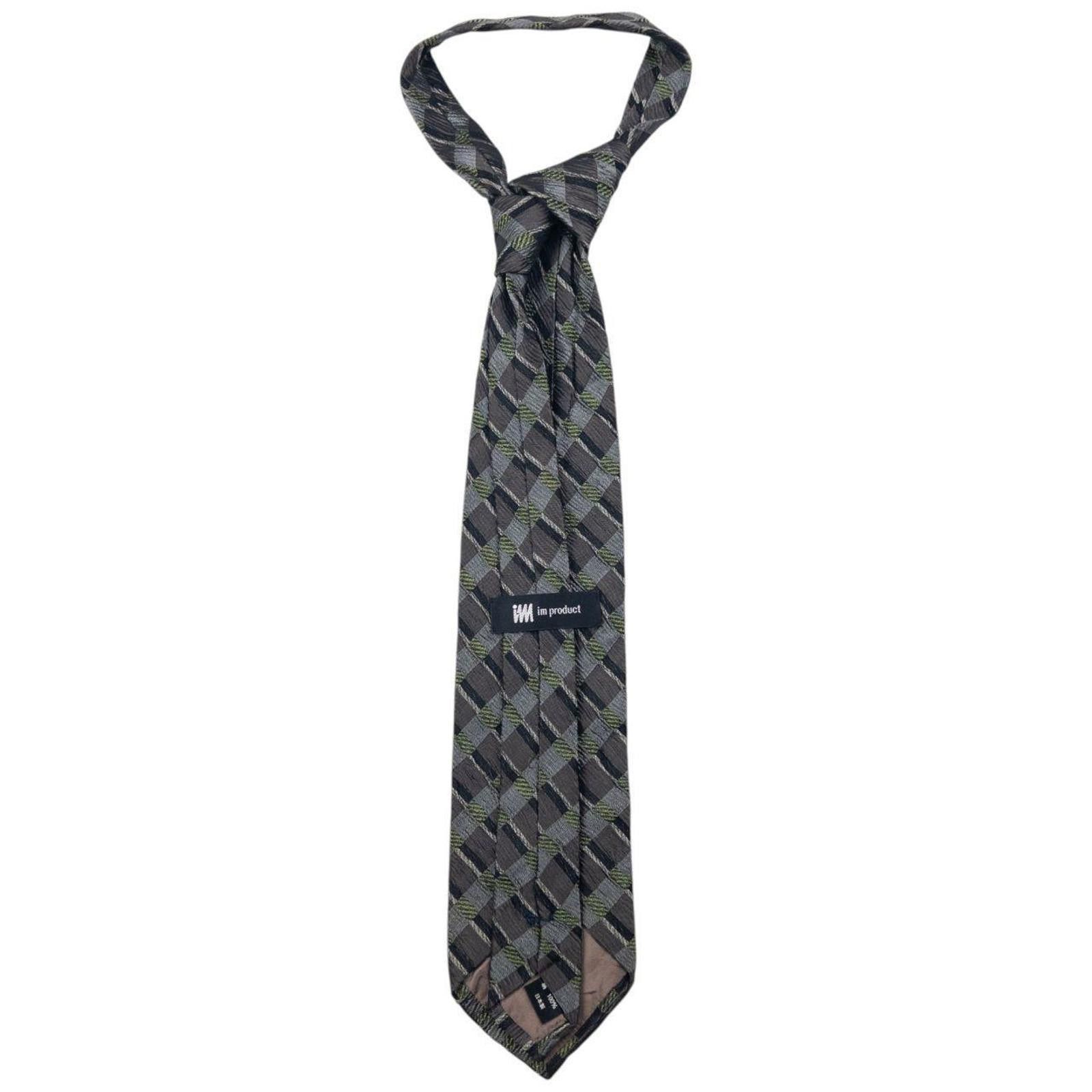 Issey Miyake Vintage Issey Miyake Checkered Silk Tie Size ONE SIZE - 2 Thumbnail