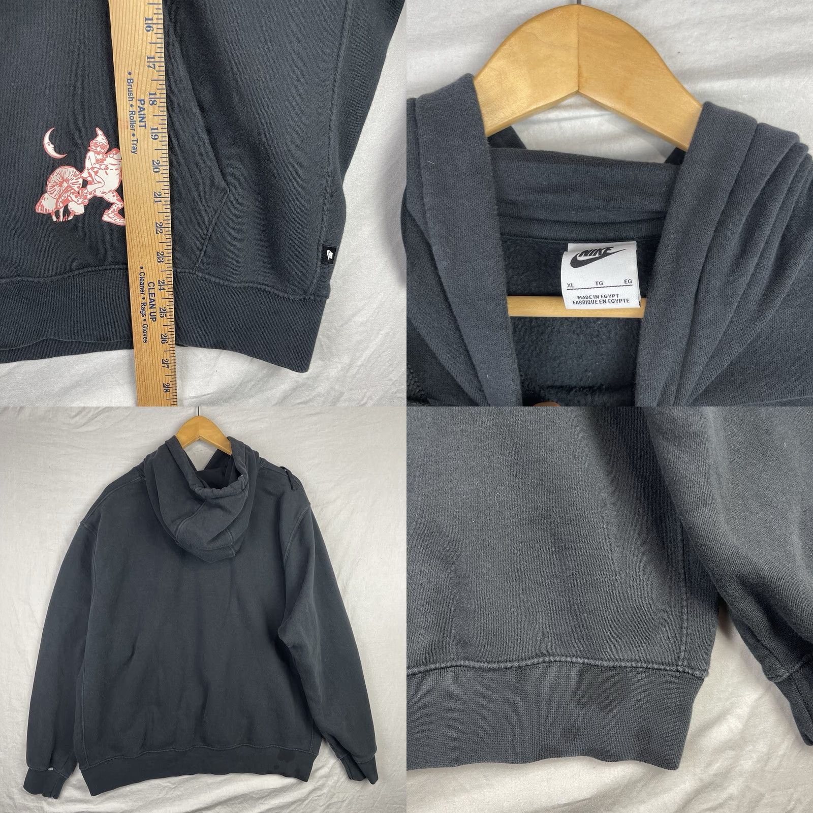 Nike VINTAGE Nike Sweatshirt Mens XL Black Sportswear Hoodie Open Concept DX1069-010 Size US XL / EU 56 / 4 - 9 Thumbnail