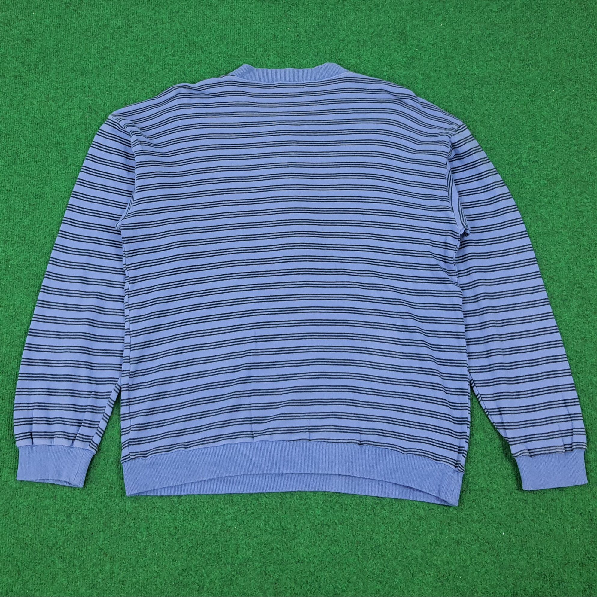 Christian Dior Monsieur × Vintage Vintage Christian Dior Stripes Button Designer Sweatshirt Size US M / EU 48-50 / 2 - 3 Thumbnail