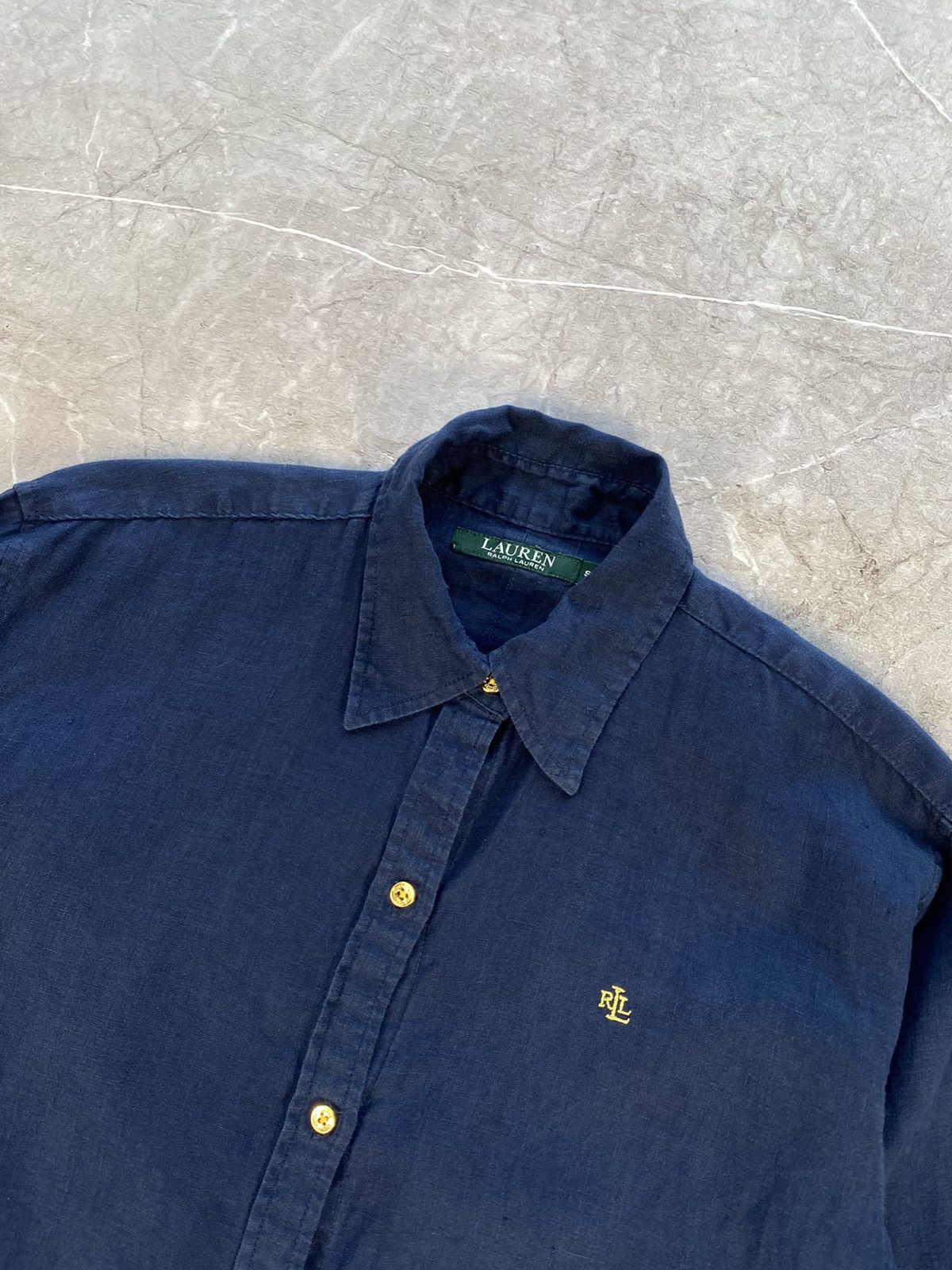 Lauren Ralph Lauren × Polo Ralph Lauren × Ralph Lauren Rare Lauren Ralph Lauren Green Label Blue Shirt Button Up Size S / US 4 / IT 40 - 3 Thumbnail
