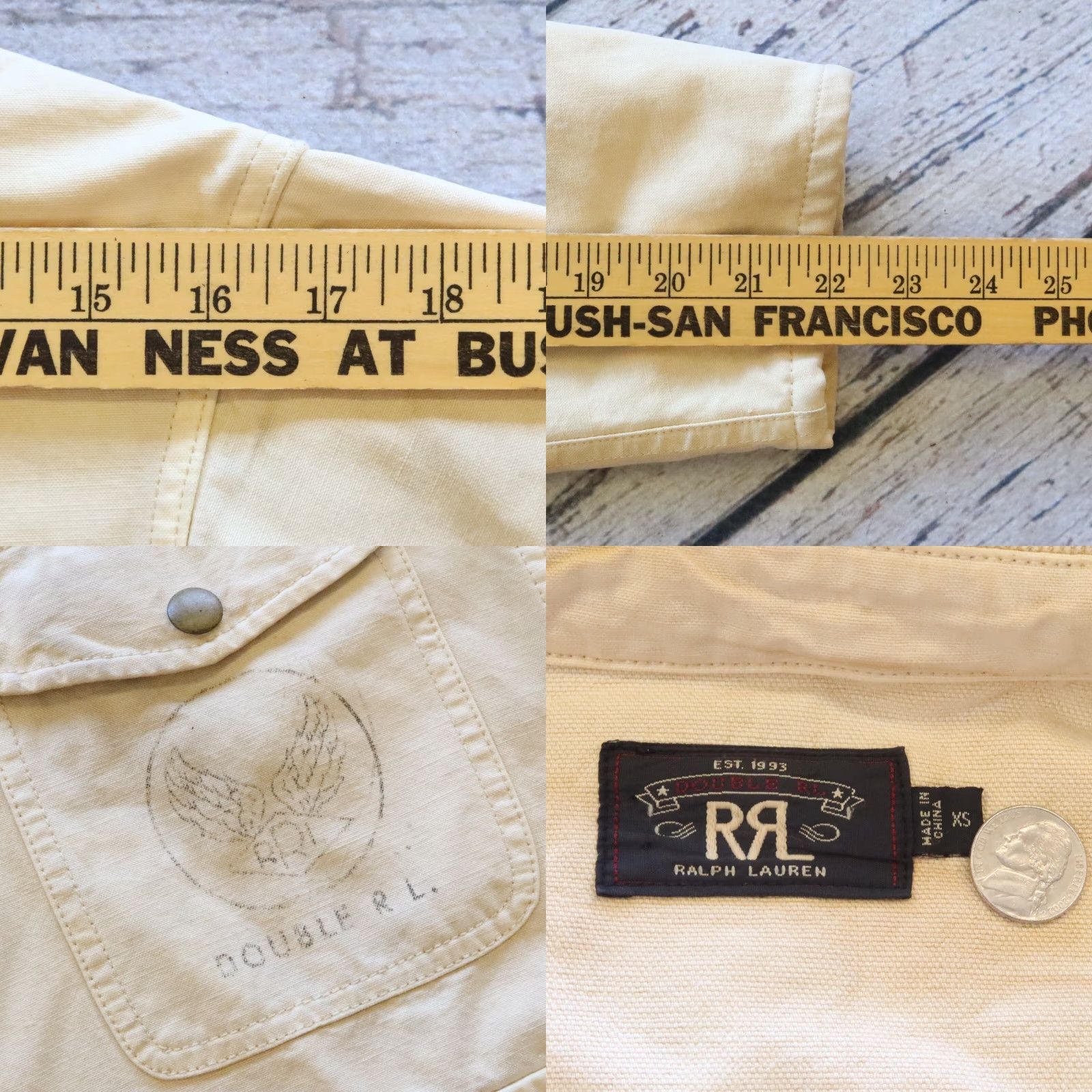 Doublet VINTAGE Double RL Ralph Lauren Trucker Jacket XS Men Beige Bomber Jacket Jacket Mens XS Beige Vintage Trucker Jacket Ralph Lauren Double RL Size US XS / EU 42 / 0 - 8 Thumbnail