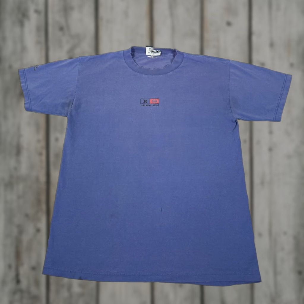 VINTAGE Hurley Shirt Mens Medium Blue Intercontinental Surf Skate USA 90s Y2K