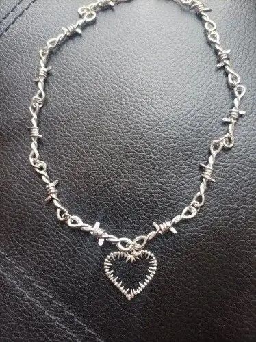 Vintage Heart Charm Chocker Necklace Size ONE SIZE - 2 Thumbnail