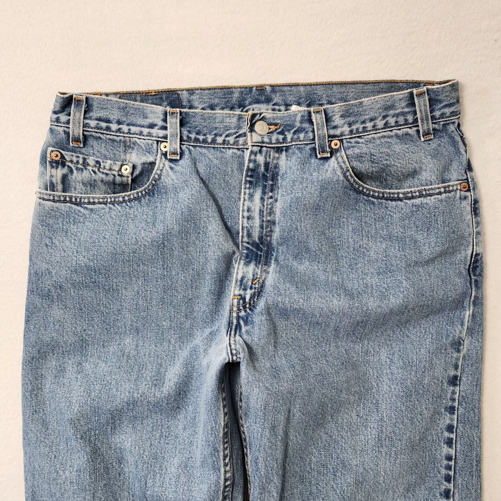 Levi's VINTAGE Levi's 505 Jeans Mens 36x31 Blue Straight Regular Workwear Distressed Grunge 90s Mens Jeans Regular Fit Blue 505 Levi's Size US 36 / EU 52 - 5 Thumbnail