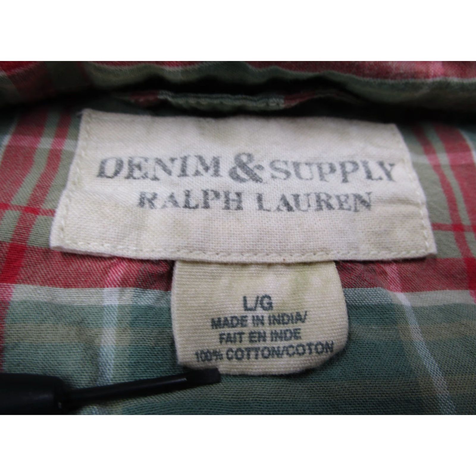 Ralph Lauren DENIM & SUPPLY RALPH LAUREN Shirt Mens Large Blue Plaid Button-Up Short Sleeve - Casual Workwear, 100% Cotton Size US L / EU 52-54 / 3 - 3 Thumbnail