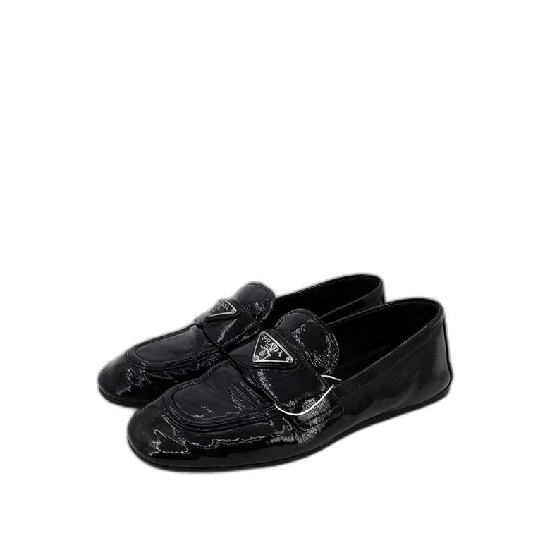 Prada Prada Black Patent Leather Loafers Size 37.5 -2505 Size US 6.5 / IT 36.5 - 1 Thumbnail