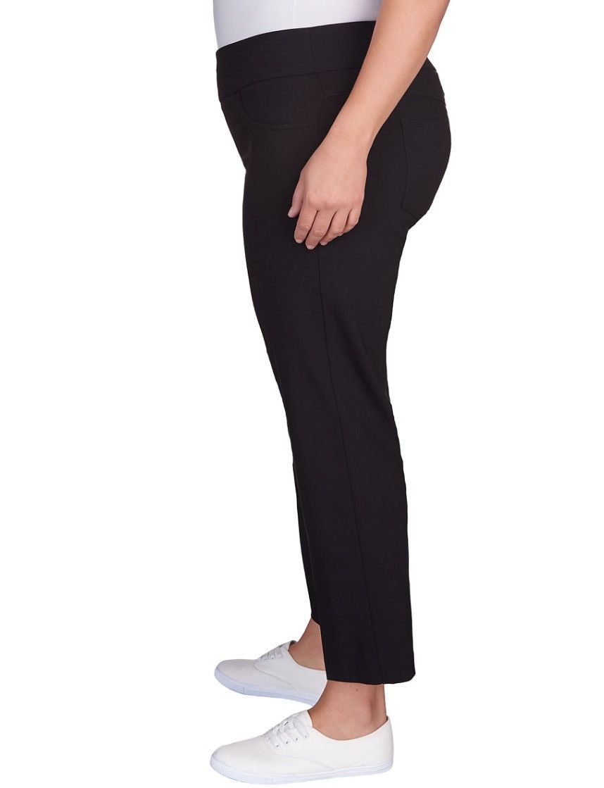 Other Ruby Rd Pull-On Short-Length Millennium Black Pants, Size 1X Size 38" / US 16 / IT 52 - 2 Thumbnail