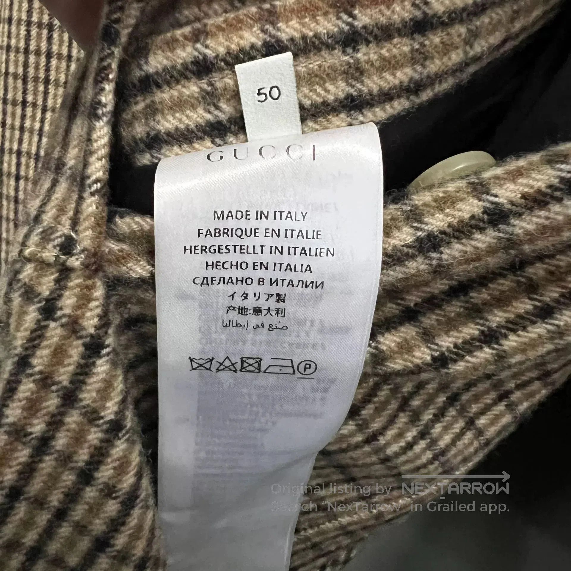 Gucci gucci checked reversible coat size 50. Size US L / EU 52-54 / 3 - 2 Thumbnail