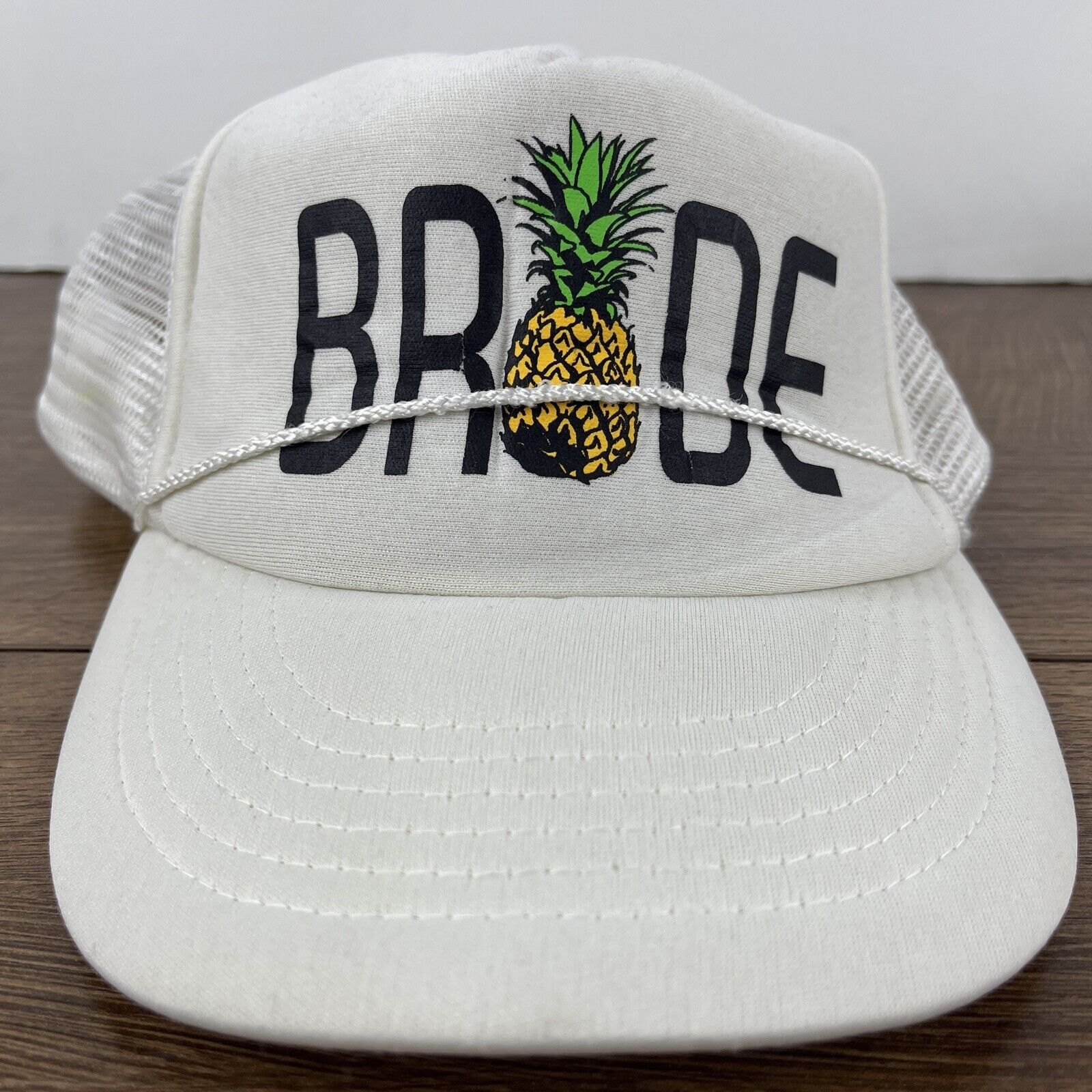 Other Bride Hat Pineapple Bride Hat White Hat Adjustable Adult Siz Size ONE SIZE - 4 Thumbnail