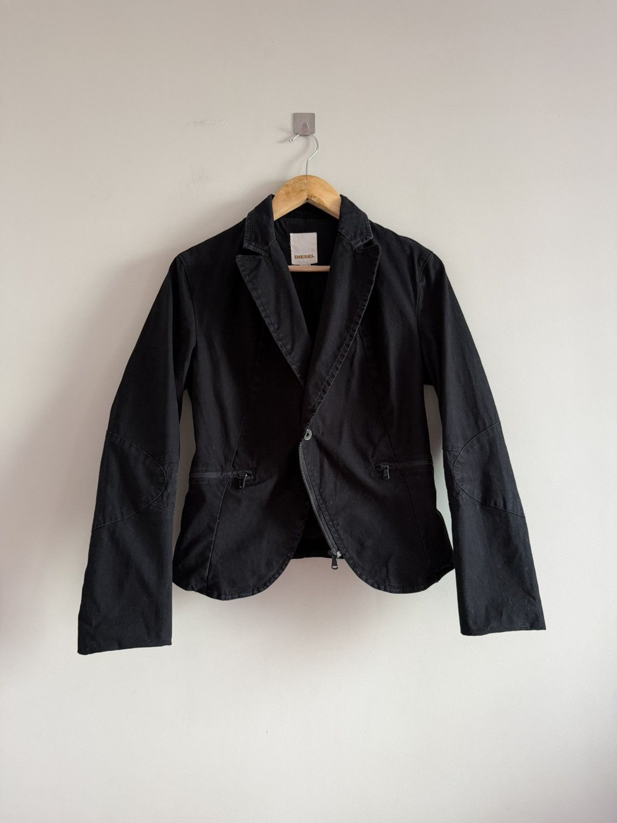Diesel Diesel Black Fitted Blazer Zip Detail Size M / US 6-8 / IT 42-44 - 1 Thumbnail