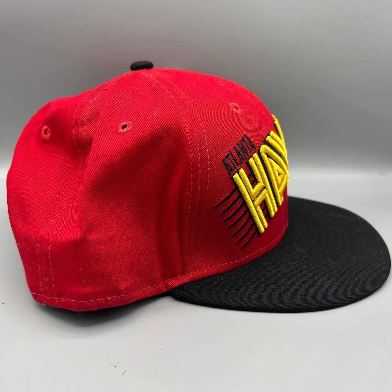 New Era Atlanta Hawks Hat Men M-L Red Embroidered Snap Back Cotton Size ONE SIZE - 7 Thumbnail
