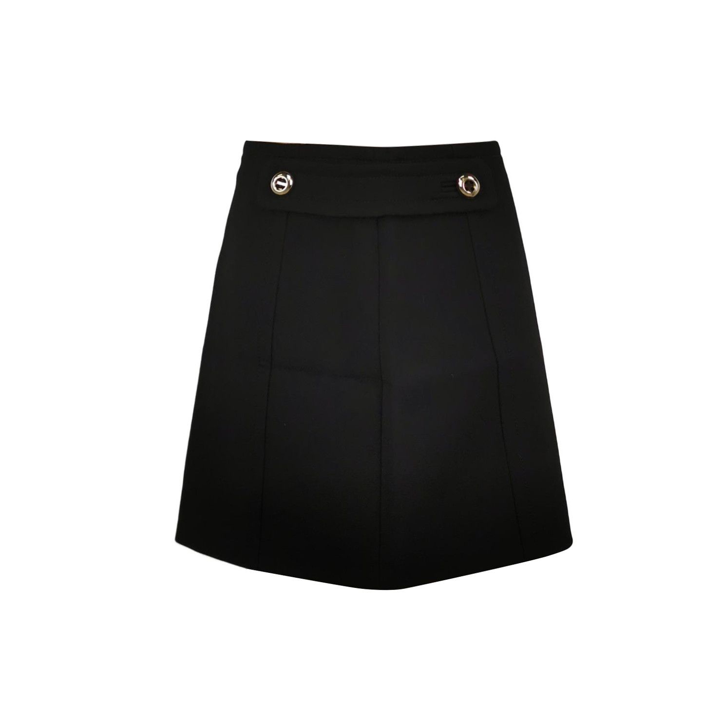 Prada Prada Black Wool Mini Skirt Size 42 0089 Size 42" / US 20 - 1 Thumbnail
