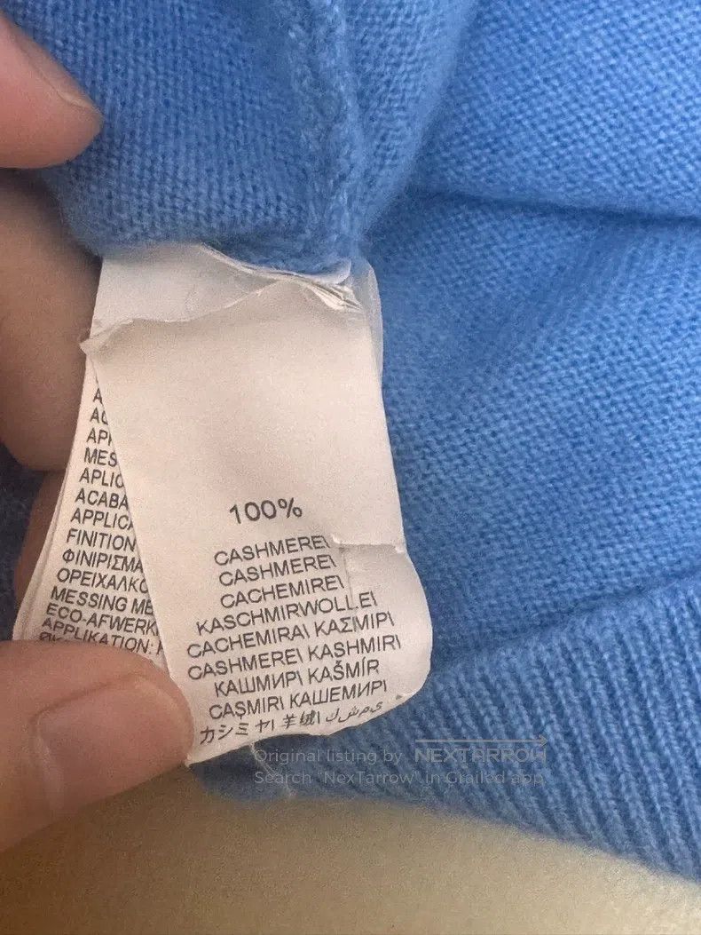 Brunello Cucinelli Brunello Cucinelli Sky Blue Cashmere Knit Top Size S / US 4 / IT 40 - 4 Thumbnail