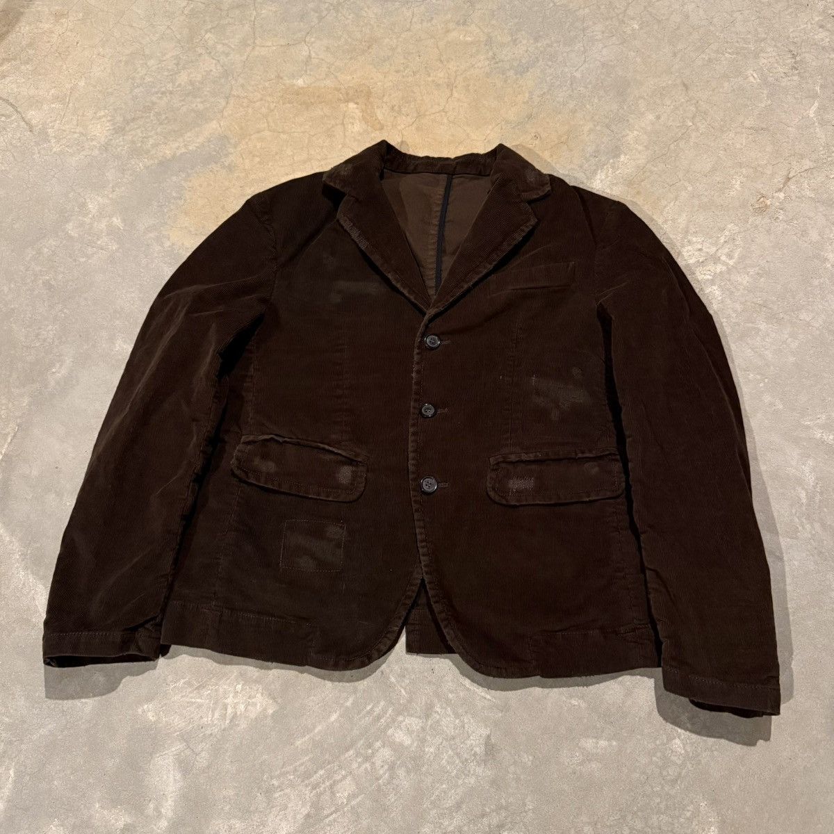 Dsquared2 Dsquared2 Distressed Repaired Micro Corduroy Blazer Jacket Size US M / EU 48-50 / 2 - 2 Thumbnail