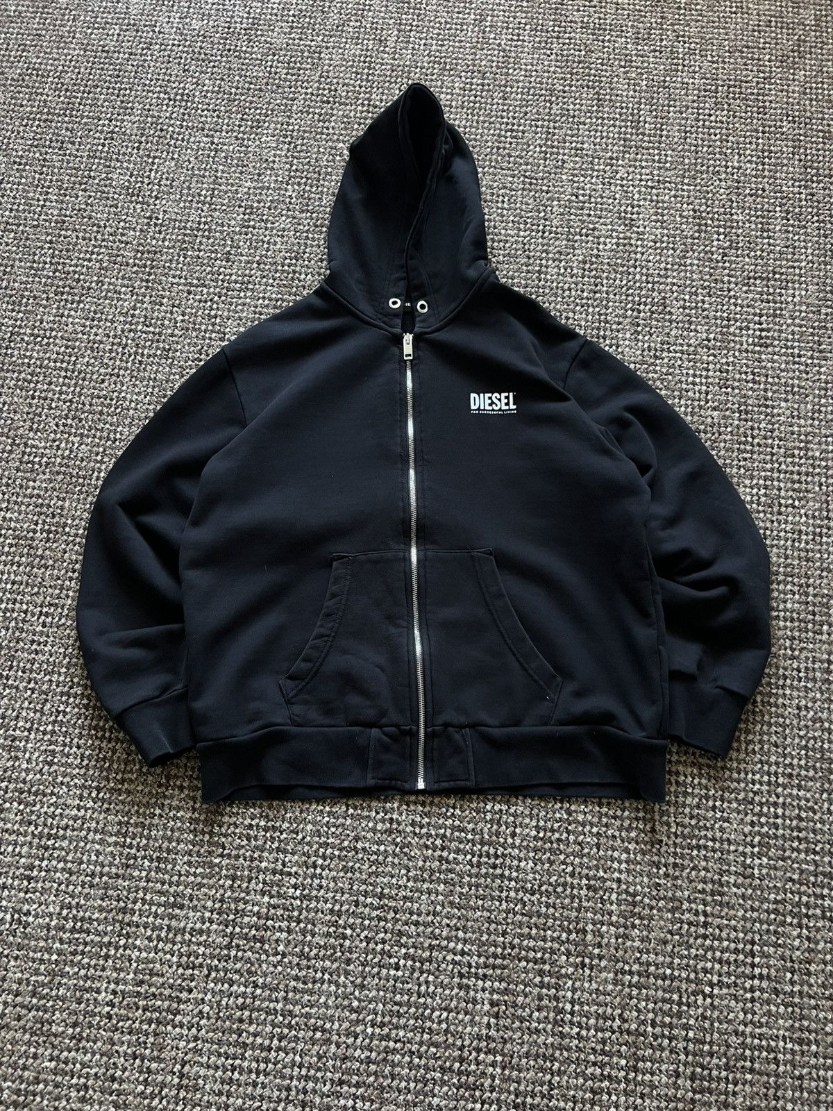 Diesel Diesel Zip Up Hoodie Avant Garde Y2K LOgO Size US M / EU 48-50 / 2 - 2 Thumbnail
