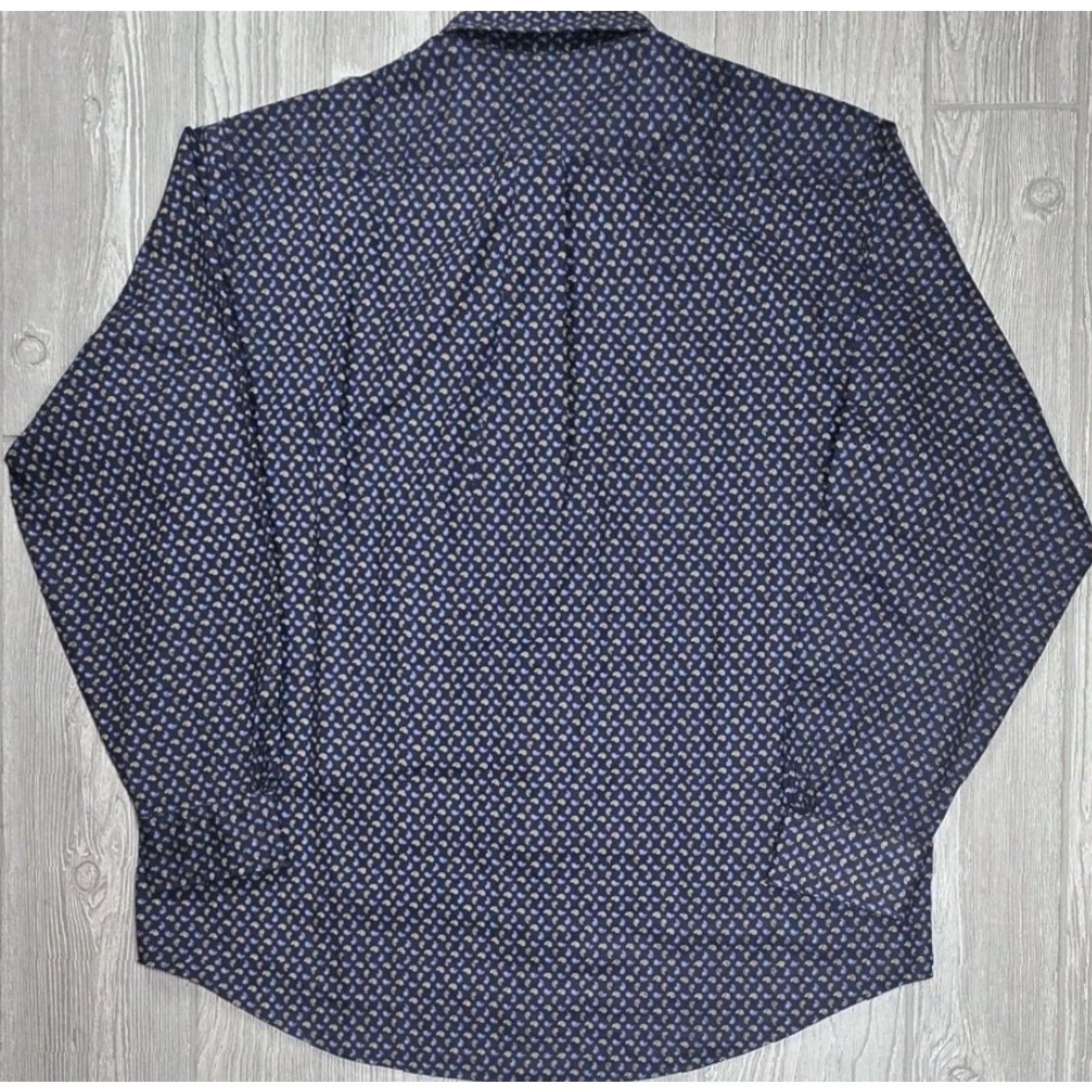 Brooks Brothers BROOKS BROTHERS Button-Up Madison Shirt L Navy Paisley Long Sleeve Men Size US L / EU 52-54 / 3 - 6 Thumbnail
