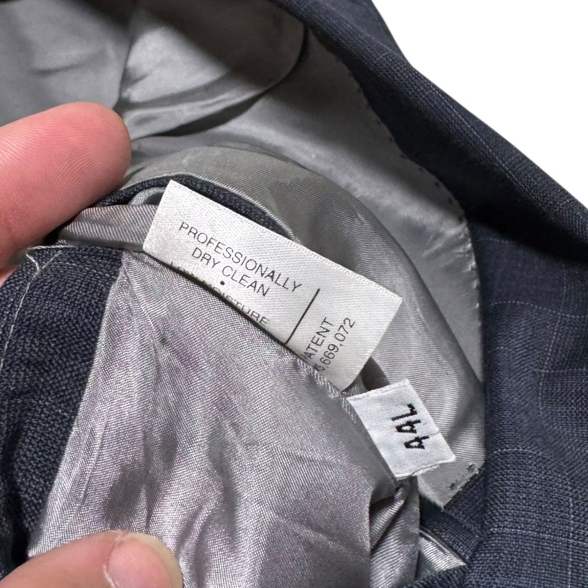 Hart Schaffner Marx Dillards Hart Schaffner Marx Navy Crosshatch Wool Blazer 44L Size 44L - 10 Thumbnail