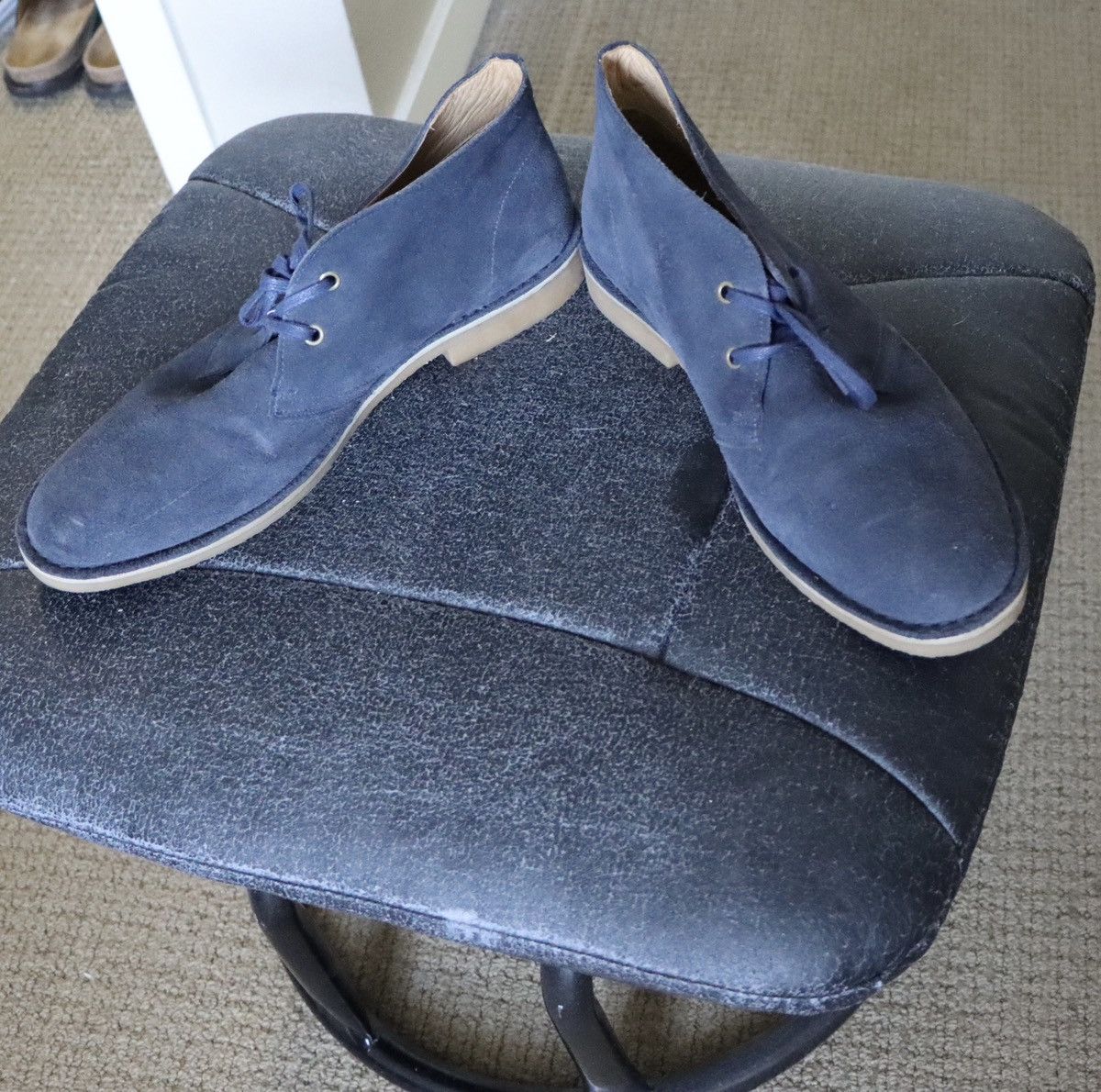 Gordon Rush Navy Suede Shoes Size US 10 / EU 43 - 2 Thumbnail