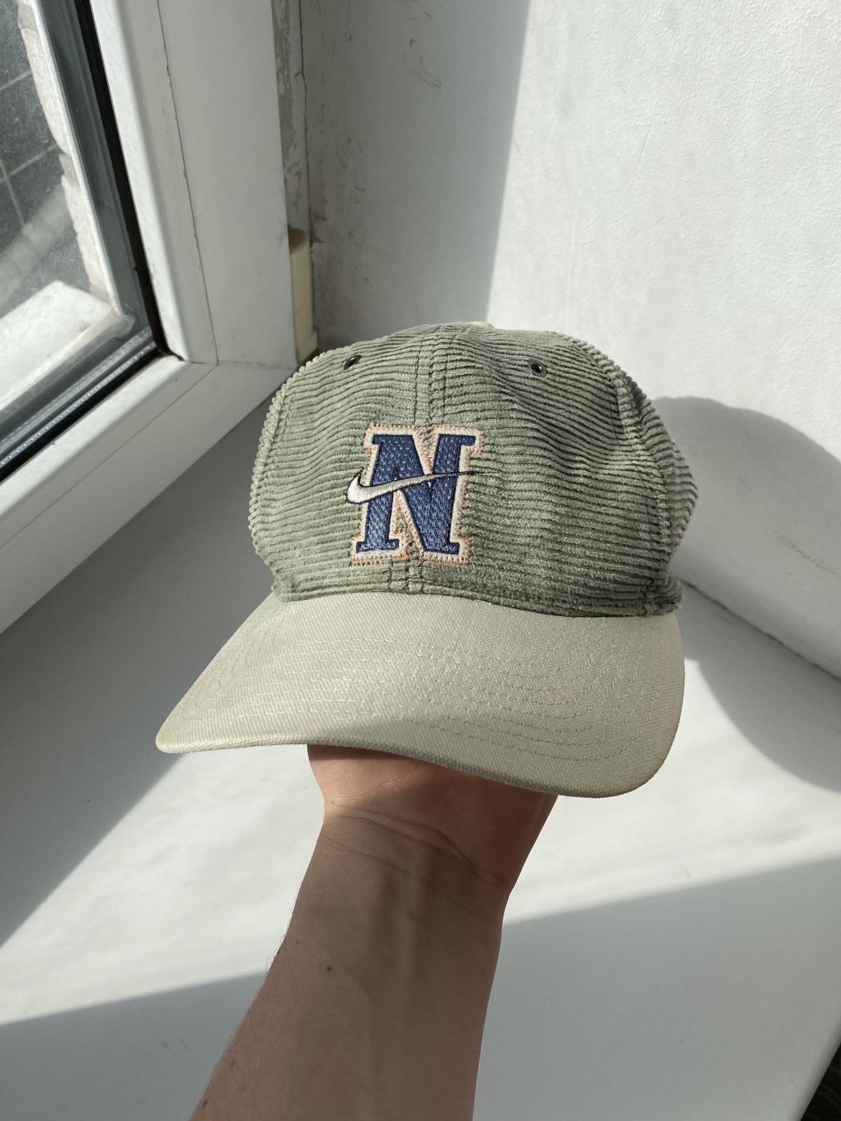 Vintage 90s Nike Corduroy Swoosh Snapback Hat