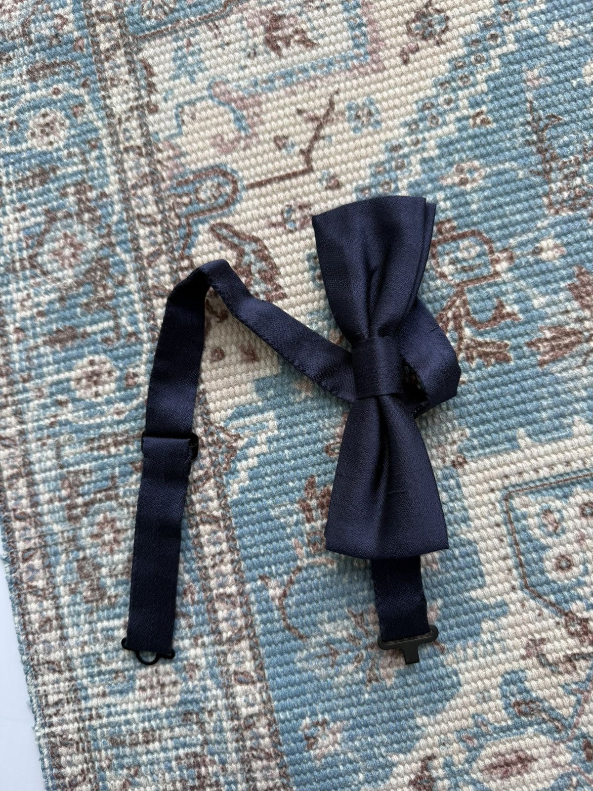 Dolce & Gabbana Dolce & Gabbana Silk Navy Men Bowtie Size ONE SIZE - 4 Thumbnail