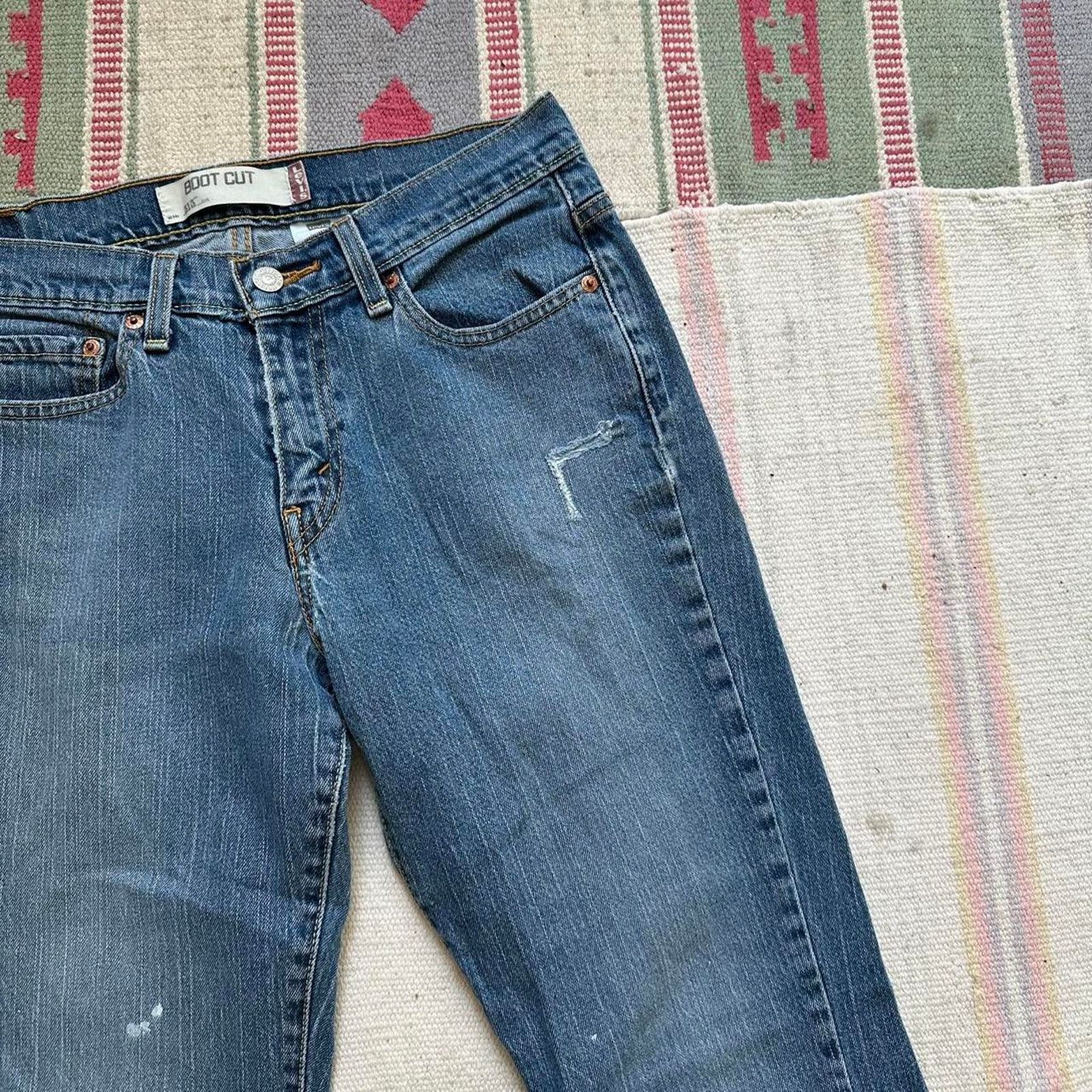 Levi's Vintage Y2K Low Rise Levis Bootcut Fare Denim Short Jeans Size 30" / US 8 / IT 44 - 6 Thumbnail