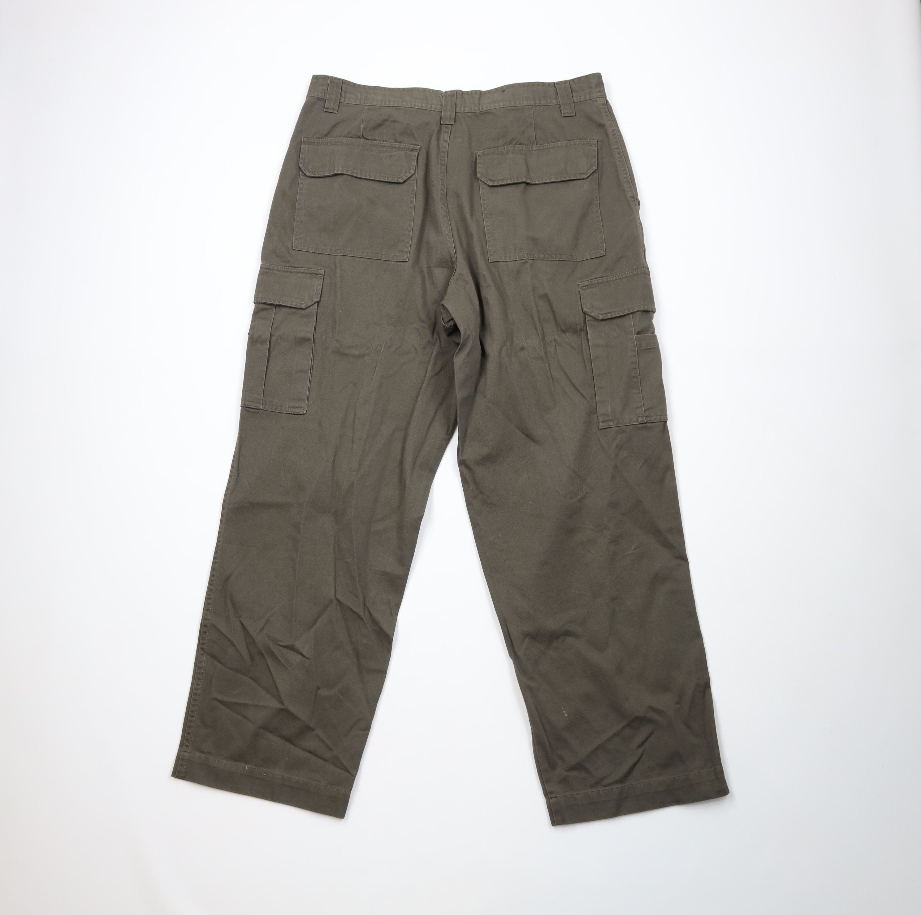 Vintage Vintage 90s Y2K Streetwear Baggy Wide Leg Cargo Pants Green Size US 38 / EU 54 - 10 Thumbnail