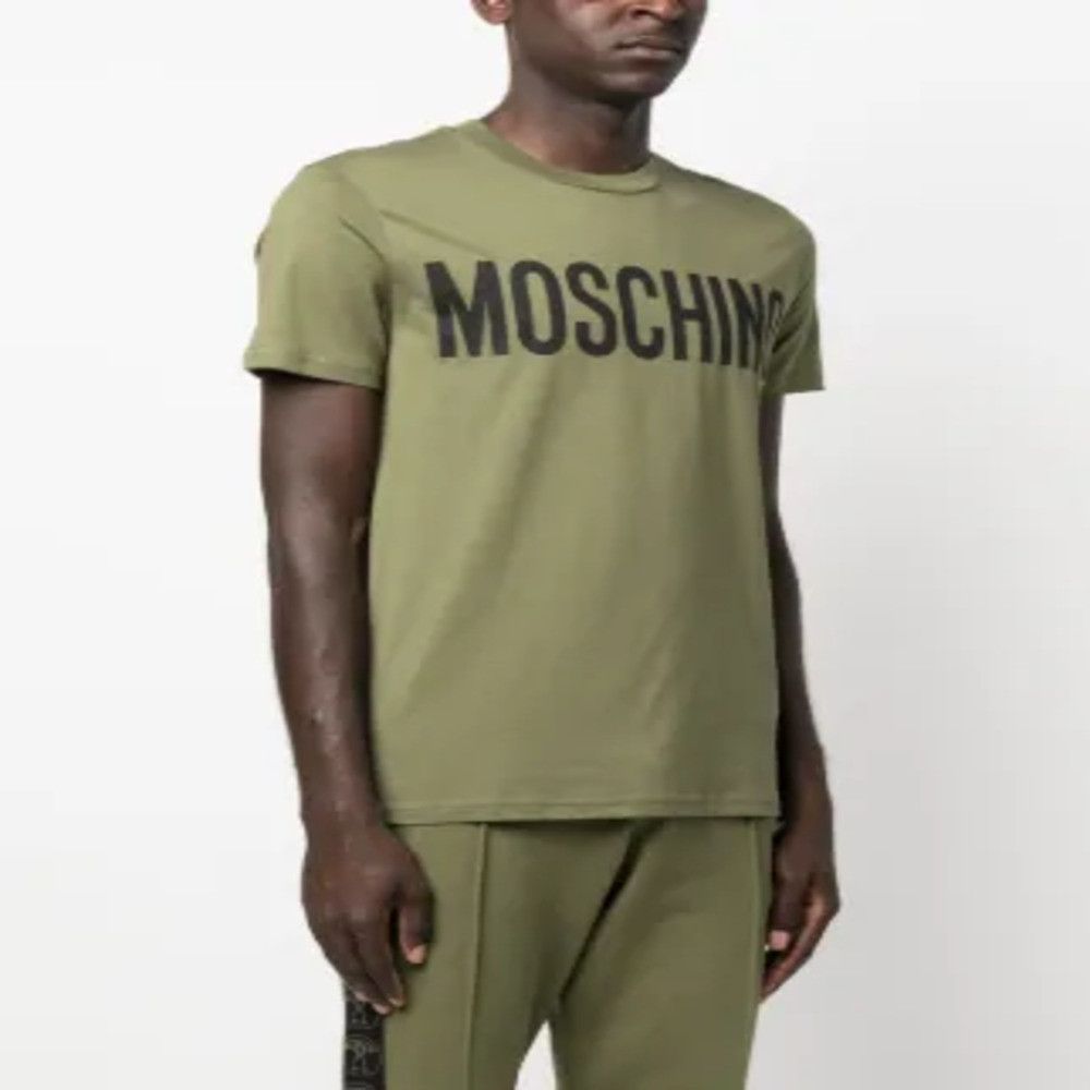 Moschino Moschino Logo Print T-Shirt – Olive Green Size US M / EU 48-50 / 2 - 3 Thumbnail
