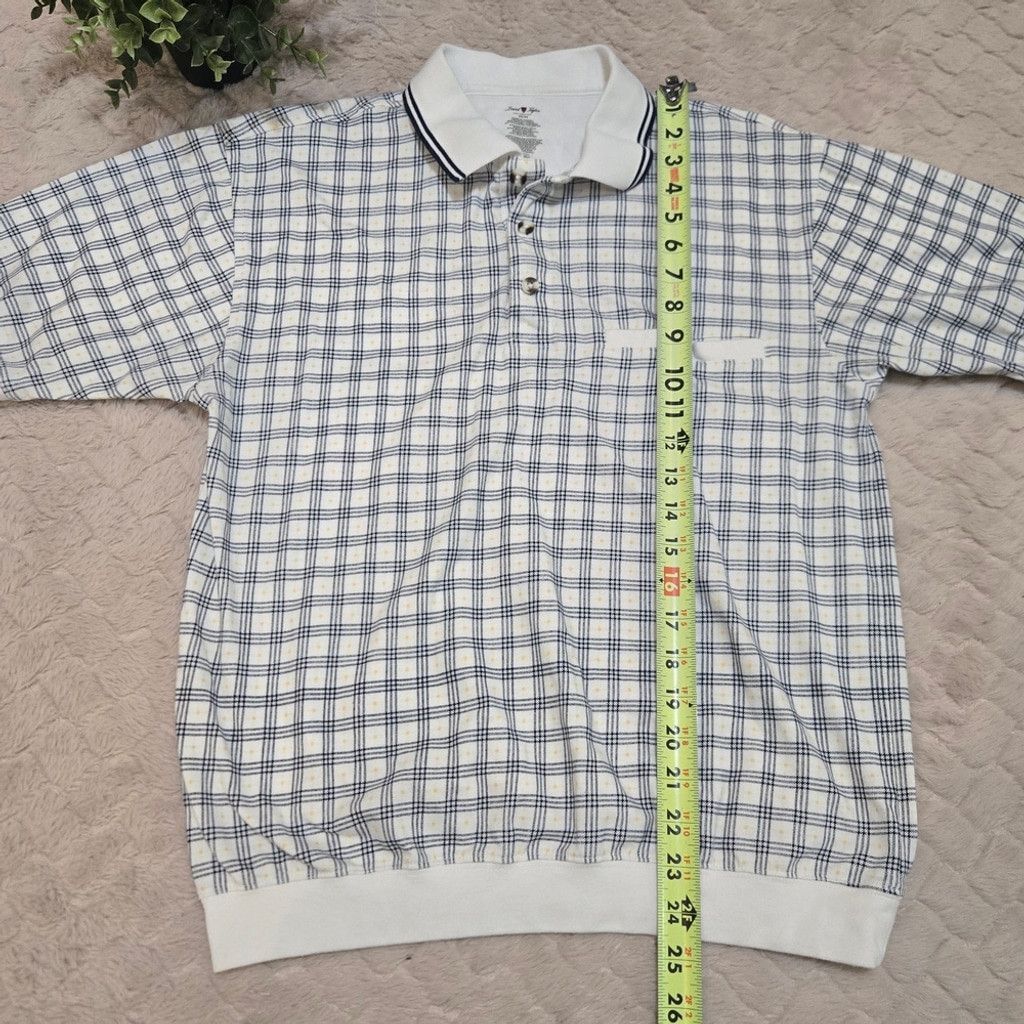 David Taylor David Taylor Men's Black and White Checkered Polo, Medium Size US M / EU 48-50 / 2 - 4 Thumbnail