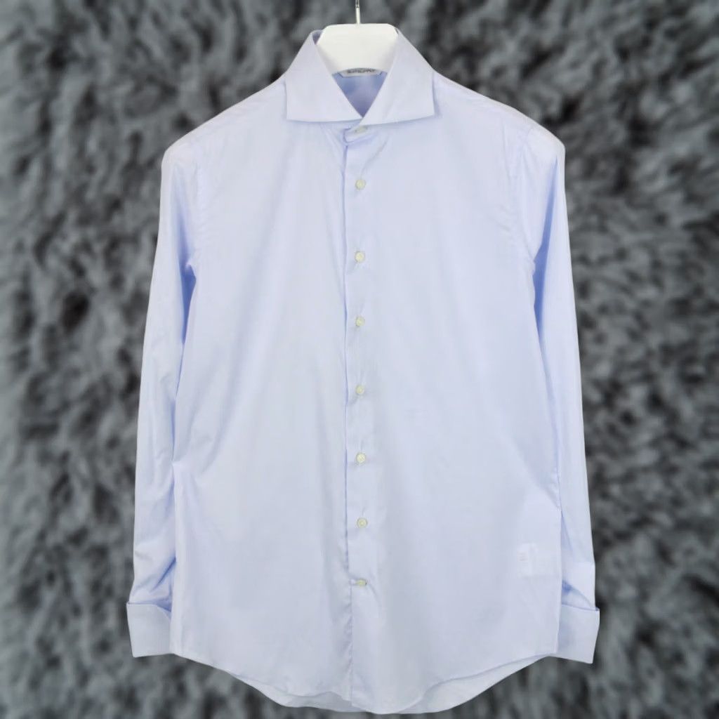 Suitsupply SUITSUPPLY Shirt Slim Fit LARGE Button Placket Men's Size US L / EU 52-54 / 3 - 1 Thumbnail
