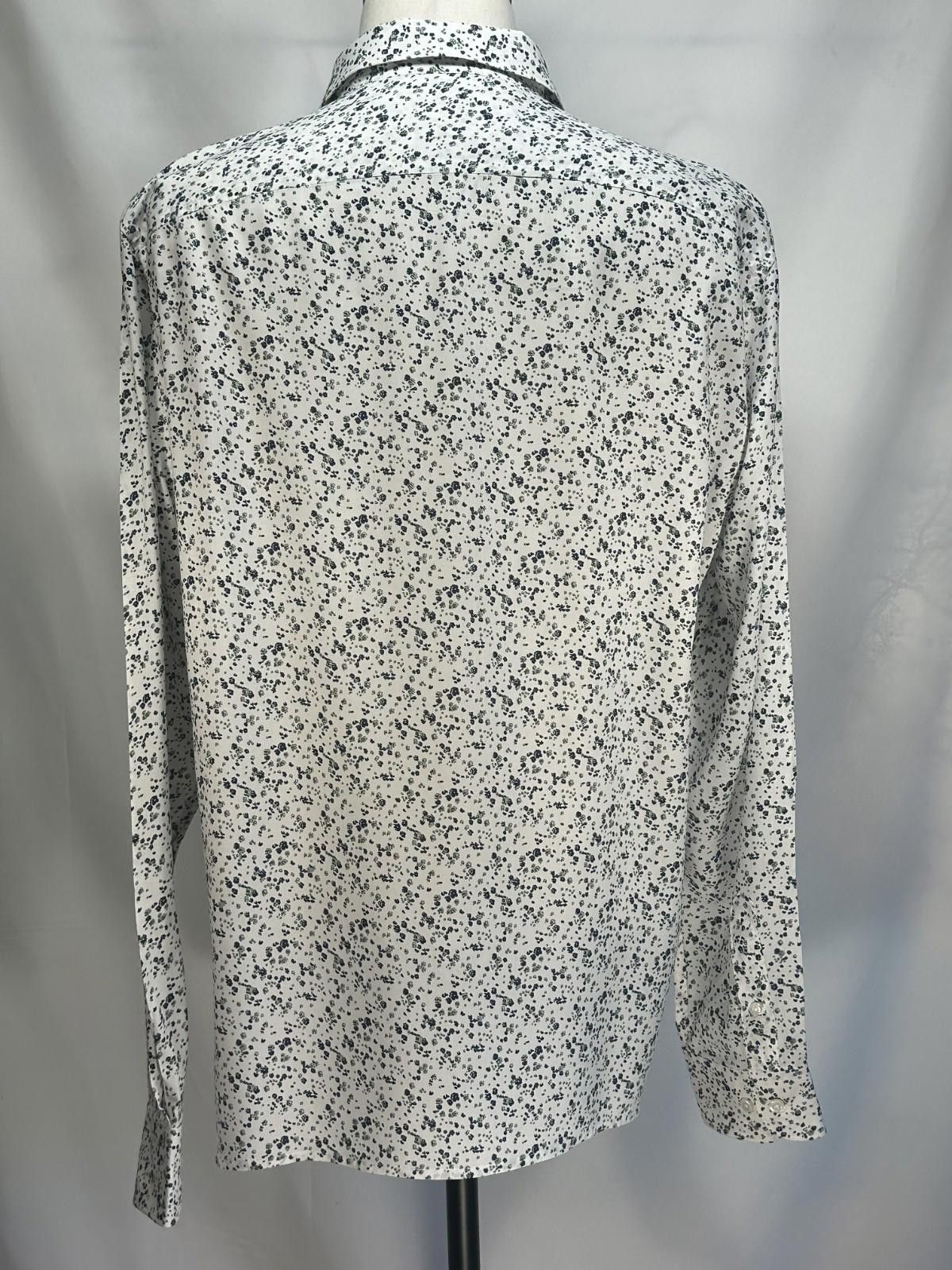 Perry Ellis Perry Ellis Floral Sustainable Fabric Dress Shirt Green L Size 42R - 2 Thumbnail