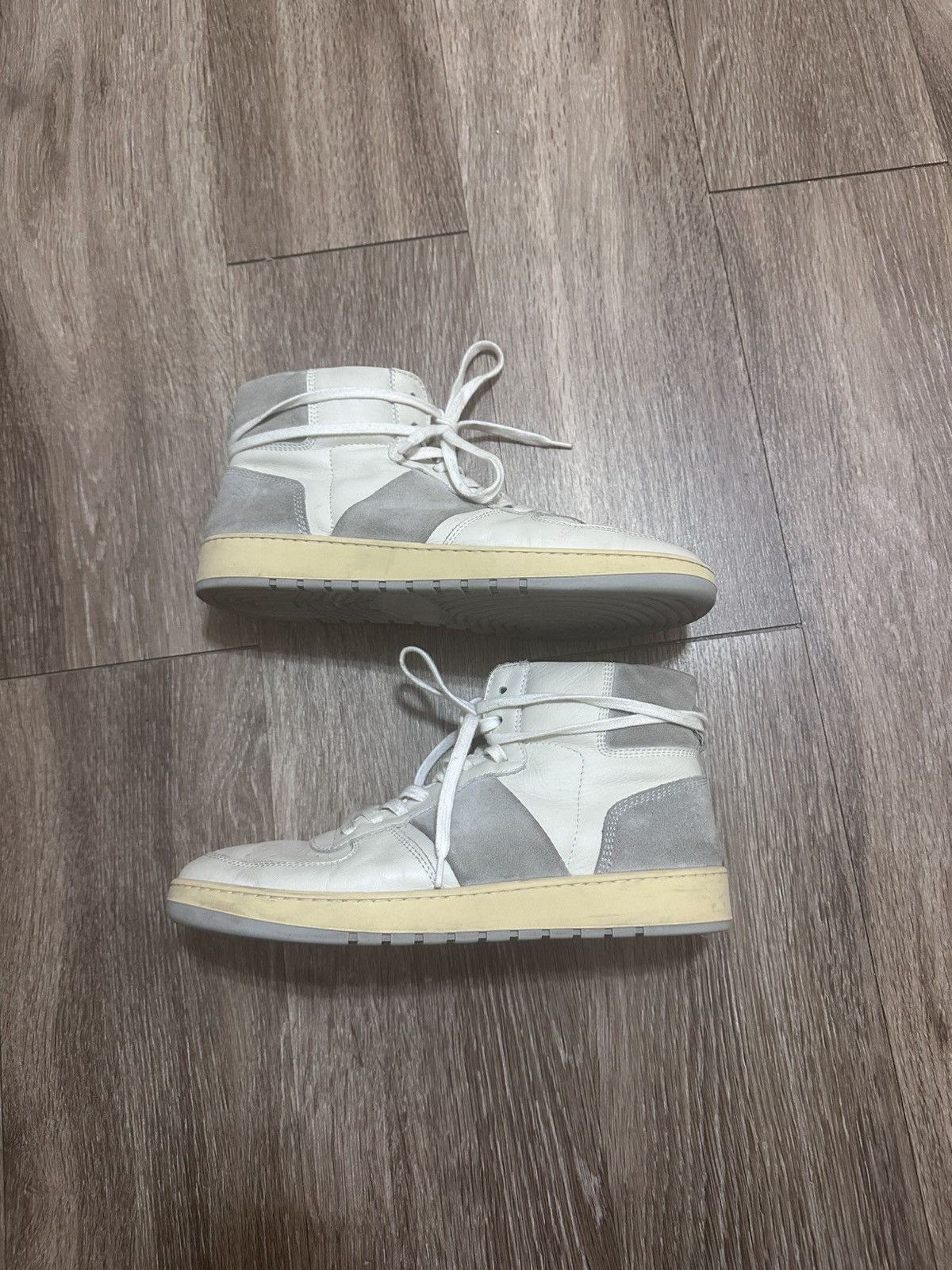 Collegium Collegium Off-White Pillar Destroyer High-Top Sneakers Size US 6.5 / EU 39-40 - 1 Thumbnail