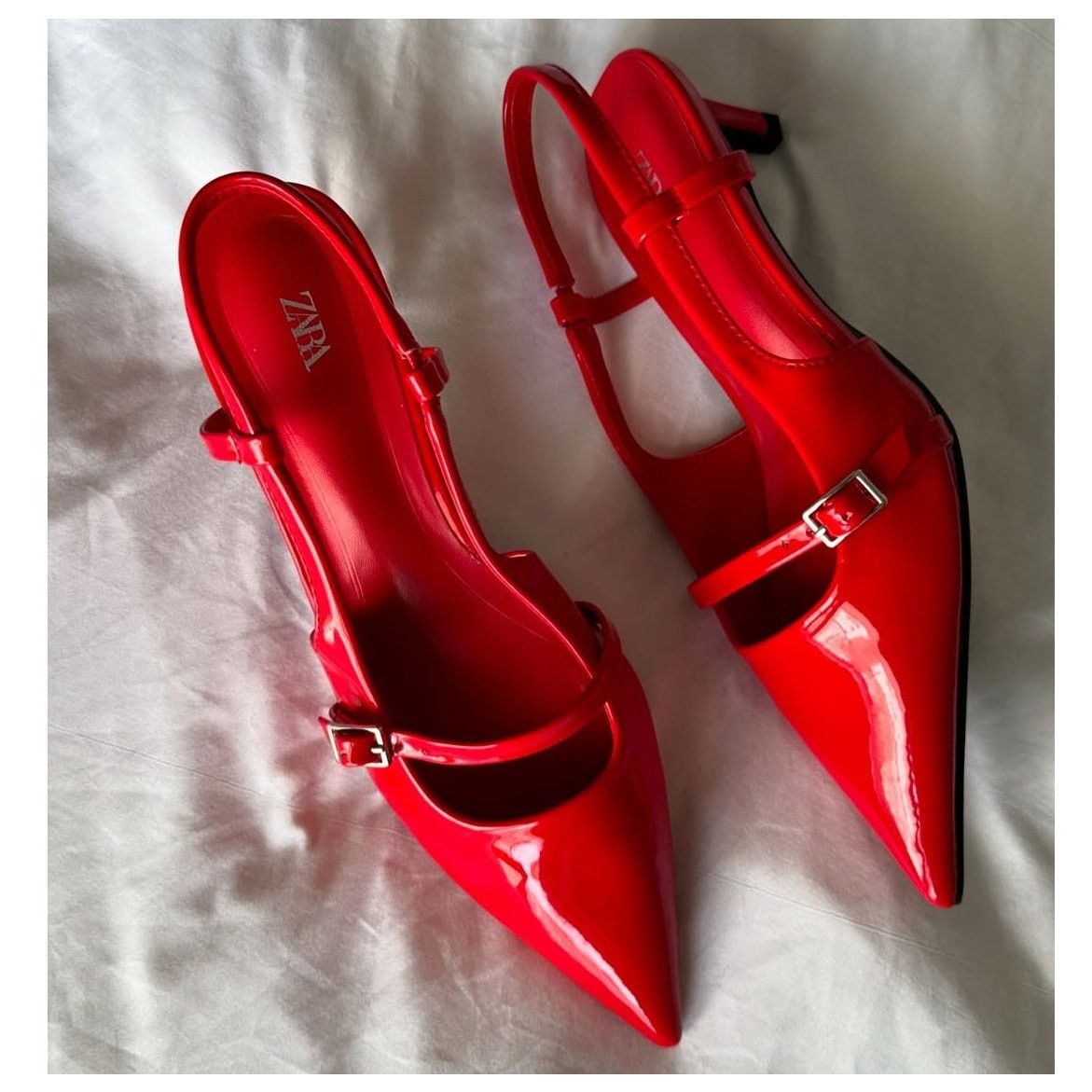Zara ZARA Red Kitten Heels NWT Size US 7.5 / IT 37.5 - 10 Thumbnail
