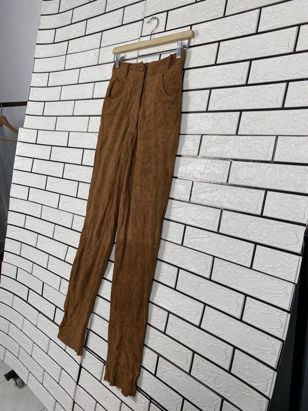 Vera Pelle Denim Intalia in Pelle Leather Biker Pants Pelle Pelle Size US 26 / EU 42 - 3 Thumbnail
