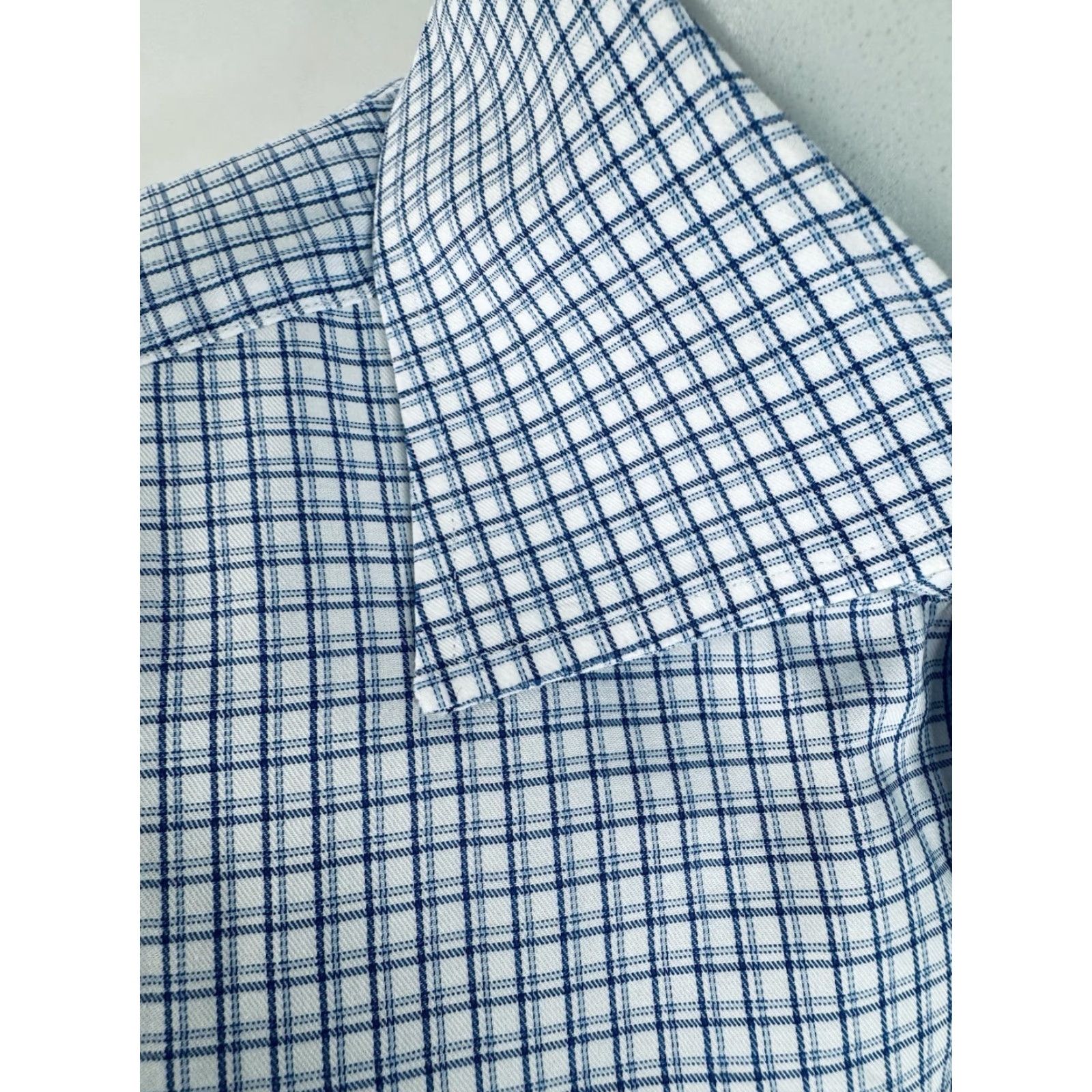 Vintage Truzzi Check Plaid Mens Shirt 41 / 16 Long Sleeve Dress Shirt Small Flaw Mens Size US L / EU 52-54 / 3 - 2 Thumbnail
