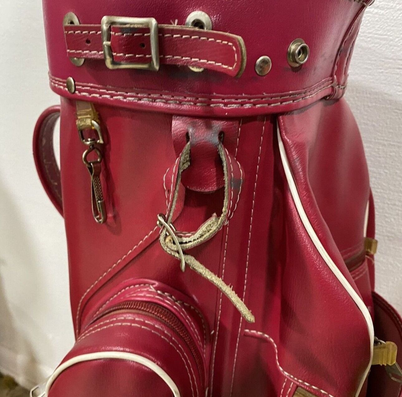 Wilson Wilson Country Club Red Golf Bag Made In USA RED LEATHER Size ONE SIZE - 5 Thumbnail