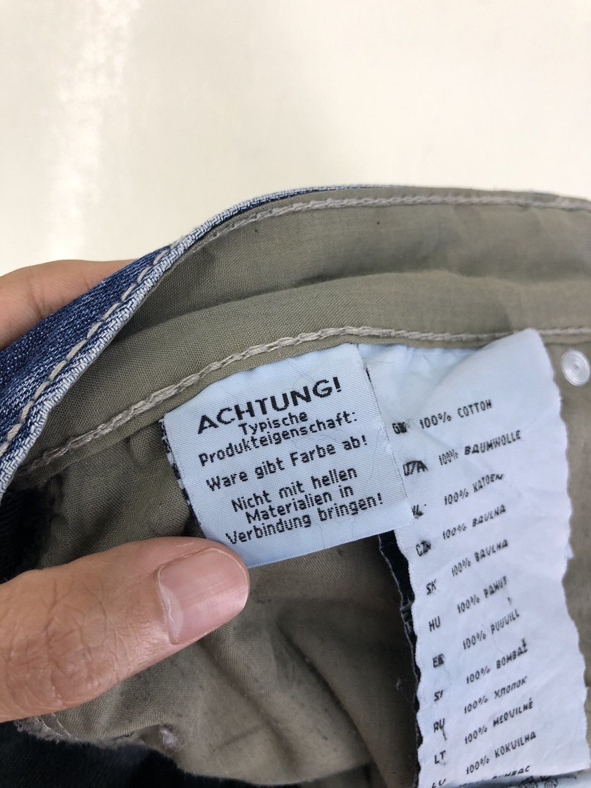 Japanese Brand Southern Menswear Distressed Faded Blue Jeans Size US 31 - 21 Thumbnail