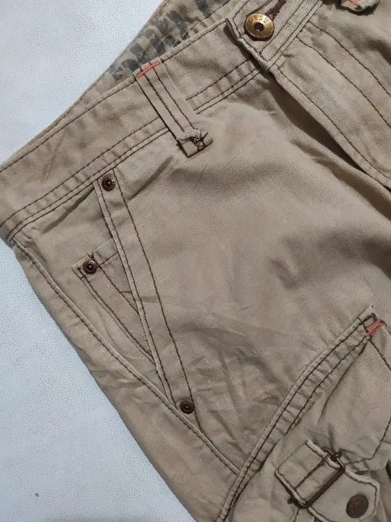 Edwin × Japanese Brand Edwin 505 khaki Cargo pants Nice Design Pocket Tactical Size US 30 / EU 46 - 6 Thumbnail