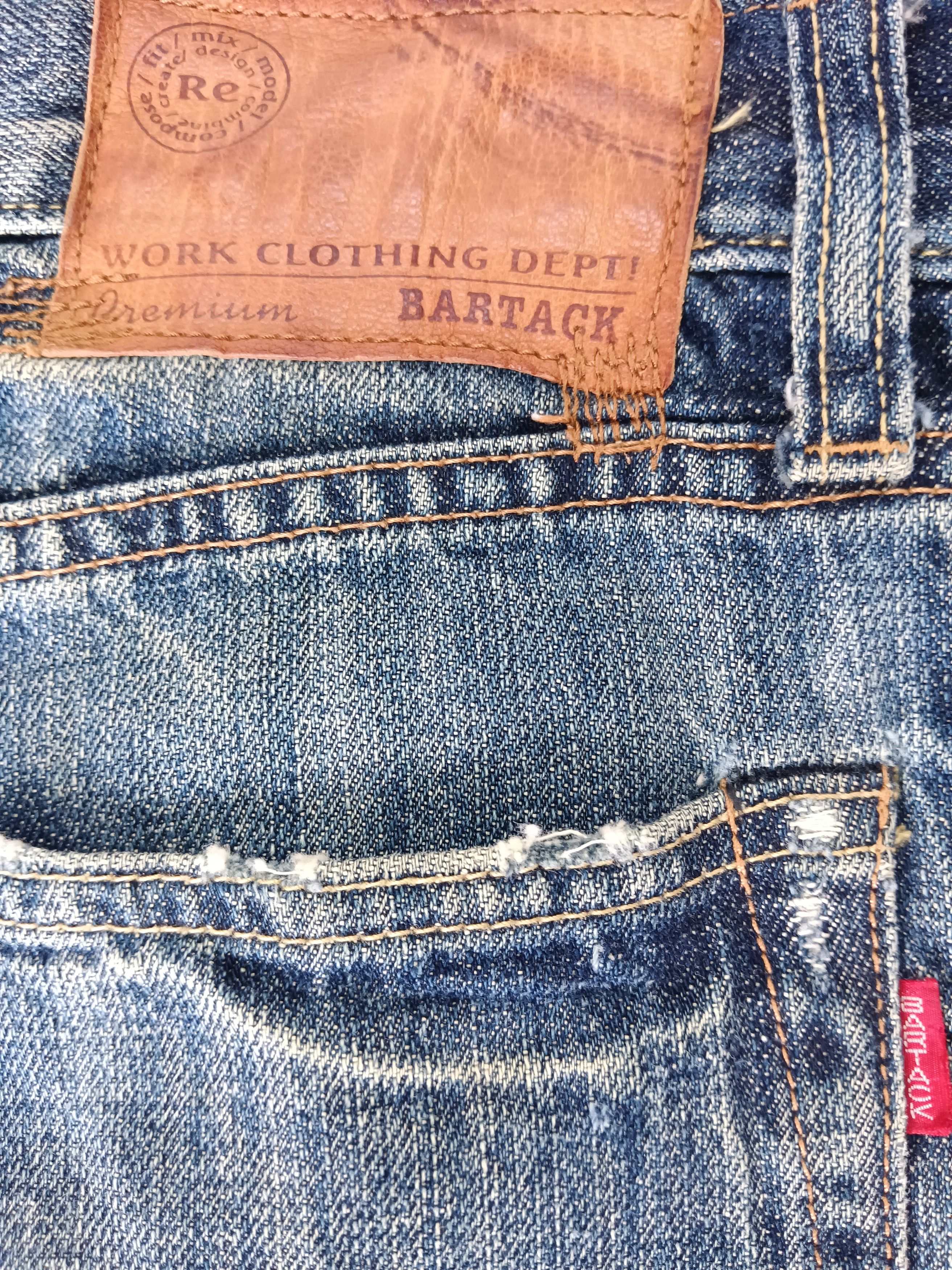 If Six Was Nine × Japanese Brand × Tornado Mart Bartack Seditionaries Distress Denim Size US 31 - 11 Thumbnail