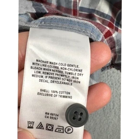 Vintage VINTAGE Columbia Shirt Men XLT Tall Grey Red Plaid Button Up Long Sleeve 100% Cotton NEW Size US XL / EU 56 / 4 - 5 Thumbnail